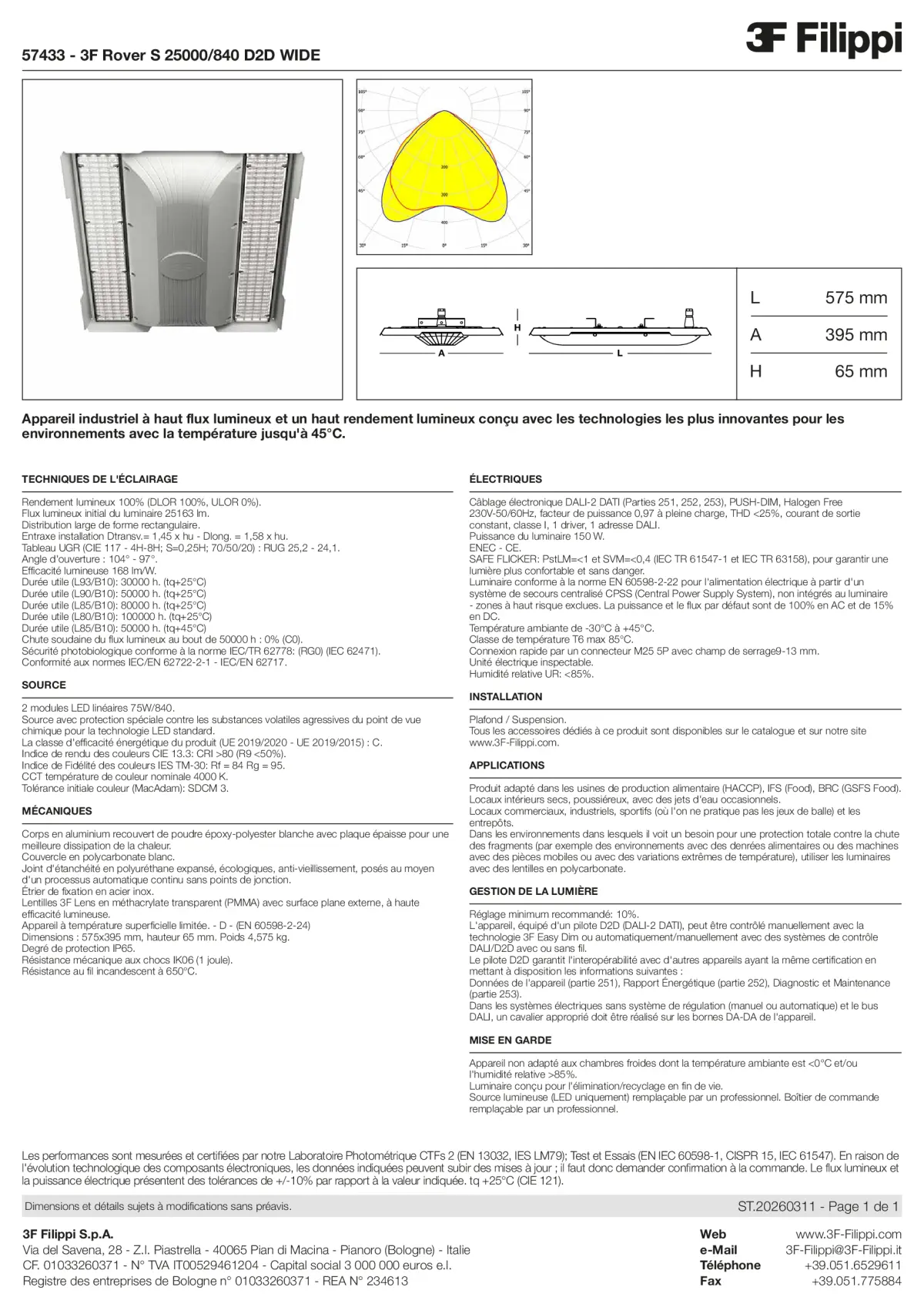 57433 - 3F Rover S 25000-840 D2D WIDE - Datasheet - fr