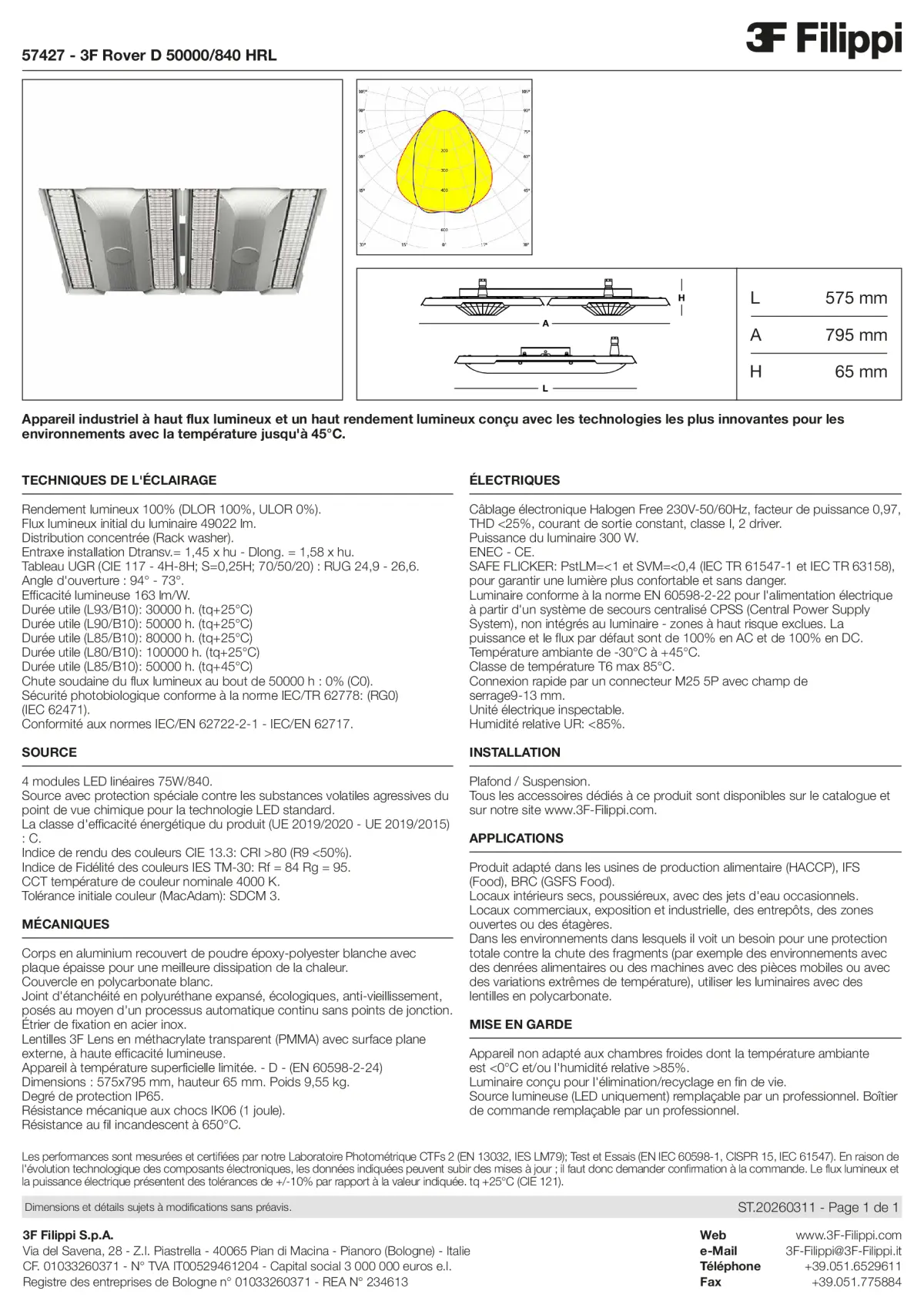 57427 - 3F Rover D 50000-840 HRL - Datasheet - fr