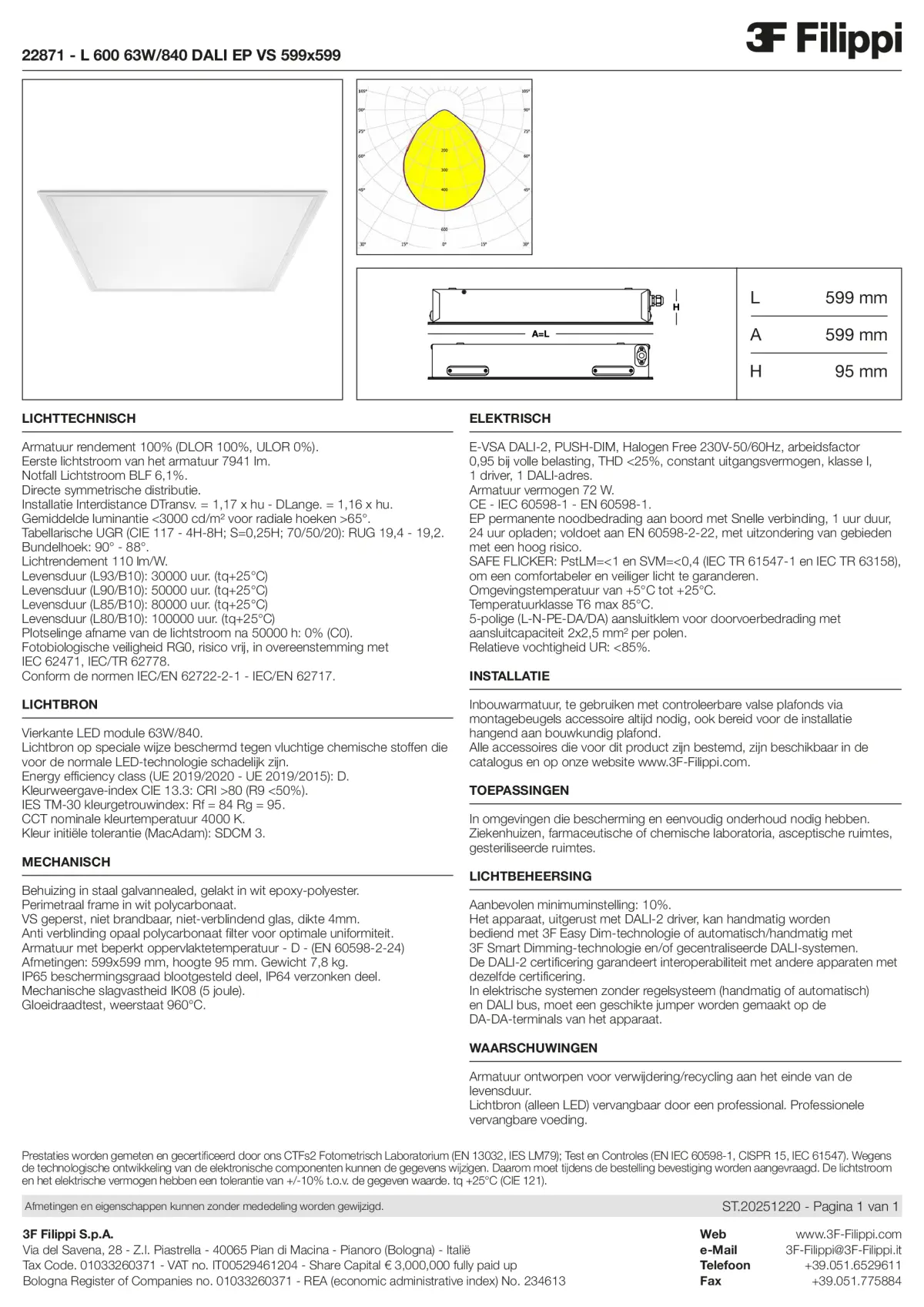 22871 - L 600 63W-840 DALI EP VS 599x599 - Datasheet - nl