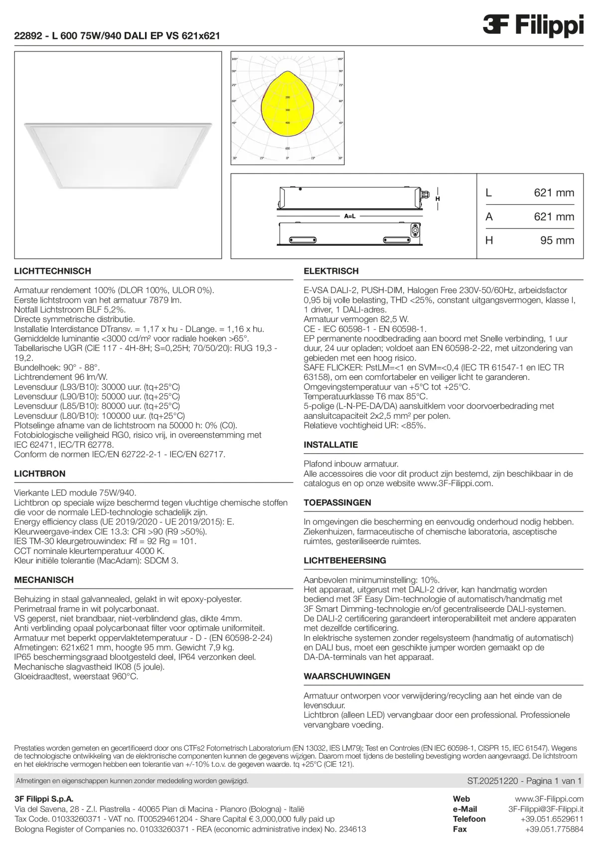 22892 - L 600 75W-940 DALI EP VS 621x621 - Datasheet - nl