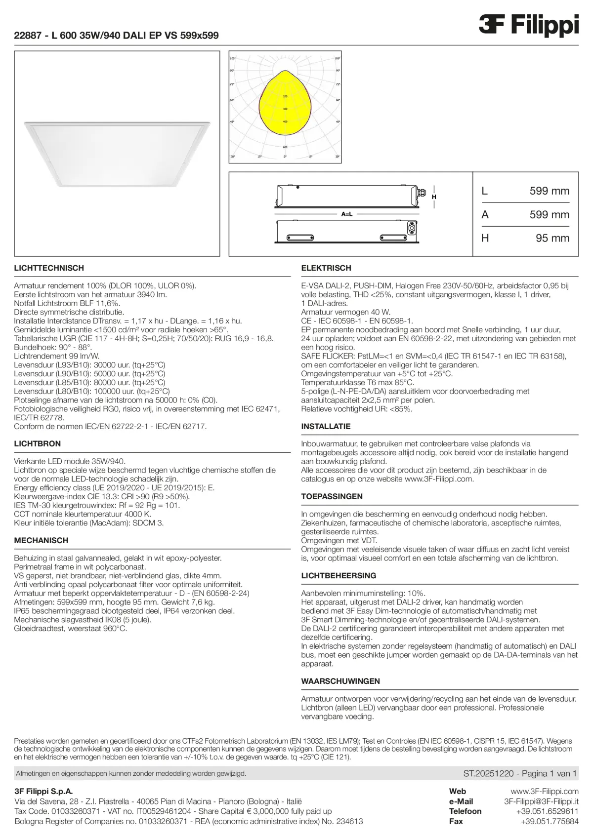 22887 - L 600 35W-940 DALI EP VS 599x599 - Datasheet - nl