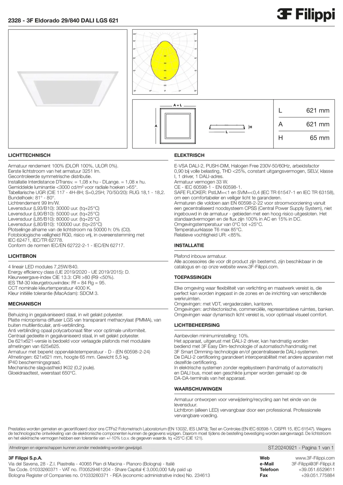2328 - 3F Eldorado 29-840 DALI LGS 621 - Datasheet - nl