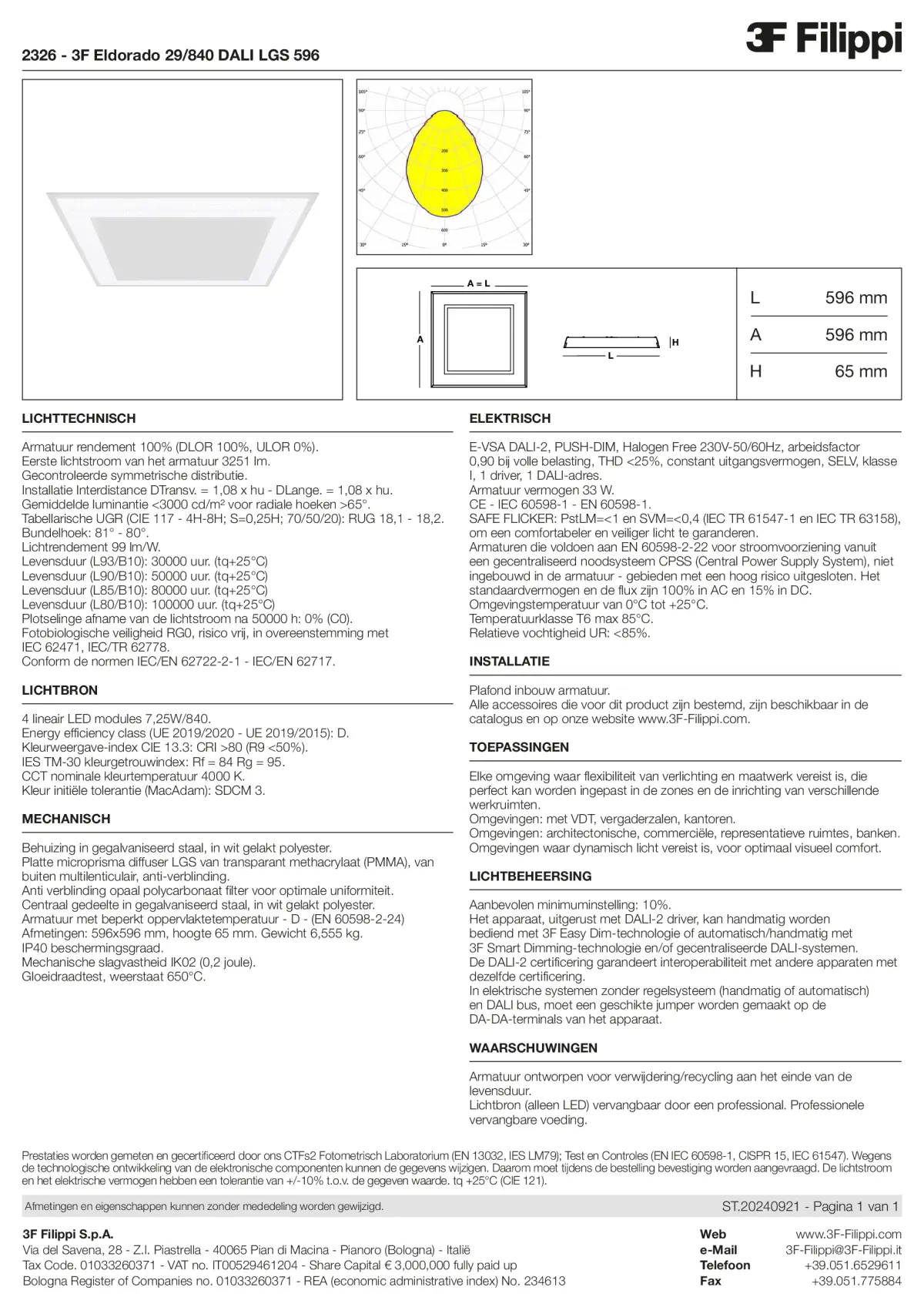 2326 - 3F Eldorado 29-840 DALI LGS 596 - Datasheet - nl