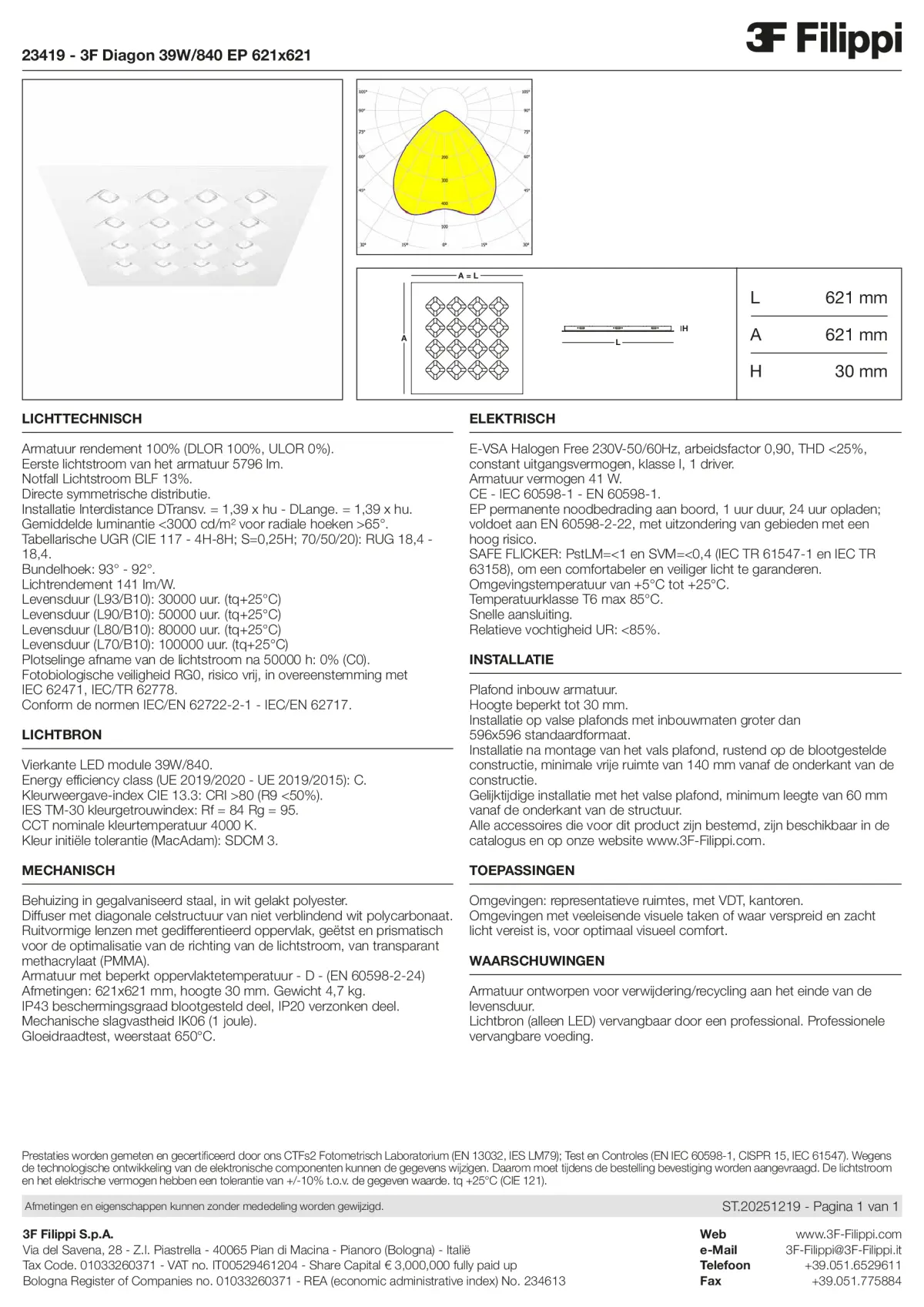 23419 - 3F Diagon 39W-840 EP 621x621 - Datasheet - nl
