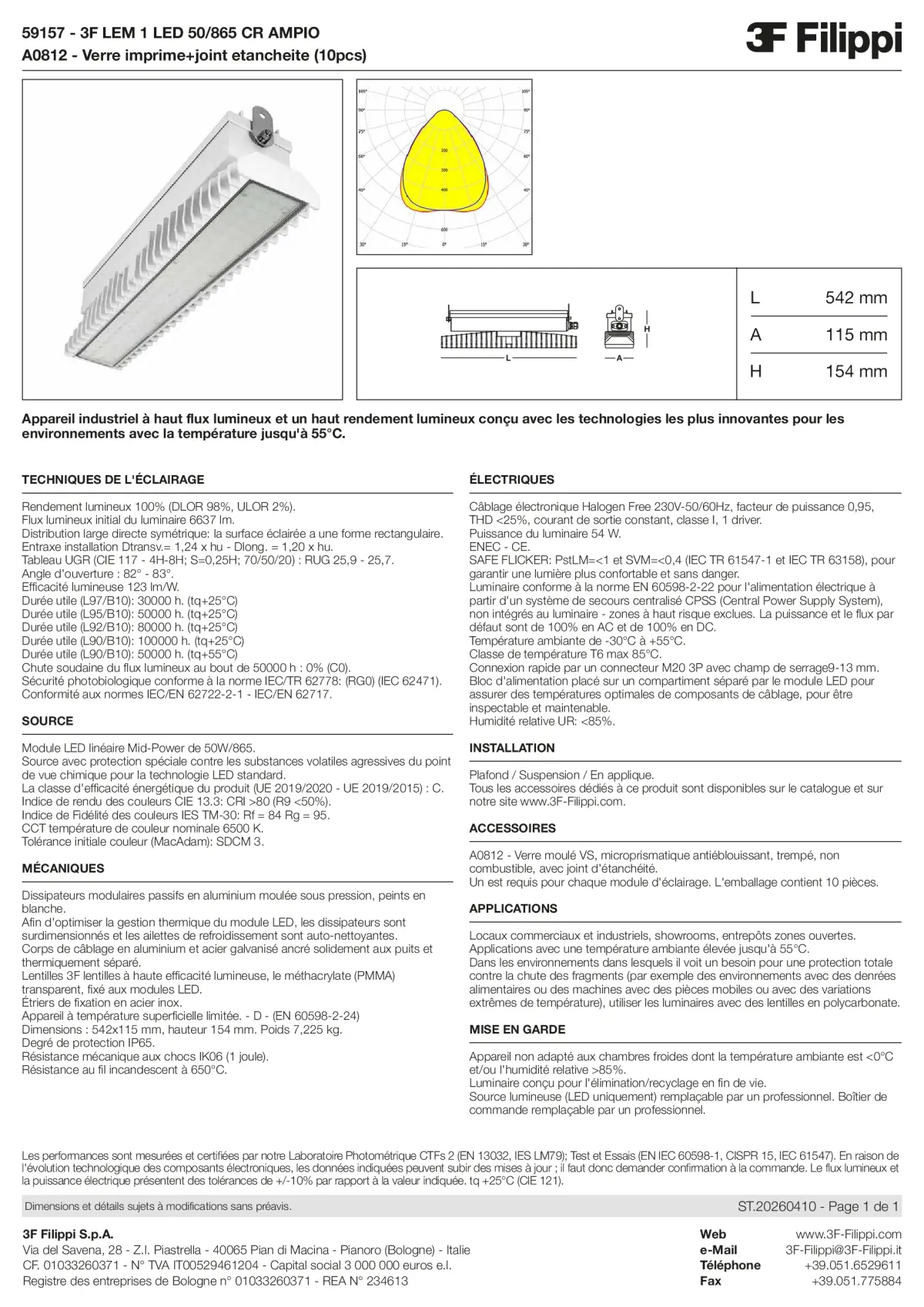 59157+A0812 - 3F LEM 1 LED 50-865 CR AMPIO + VS - Datasheet - fr