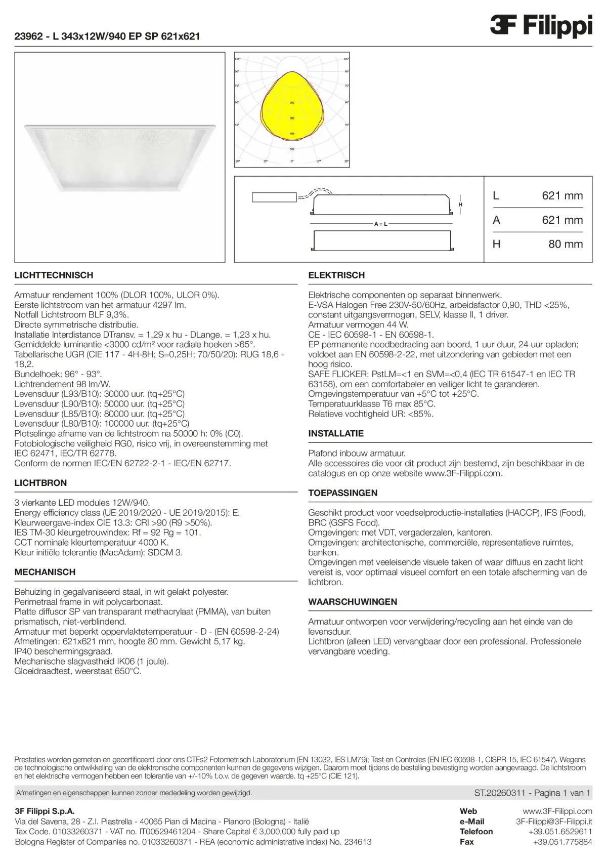 23962 - L 343x12W-940 EP SP 621x621 - Datasheet - nl