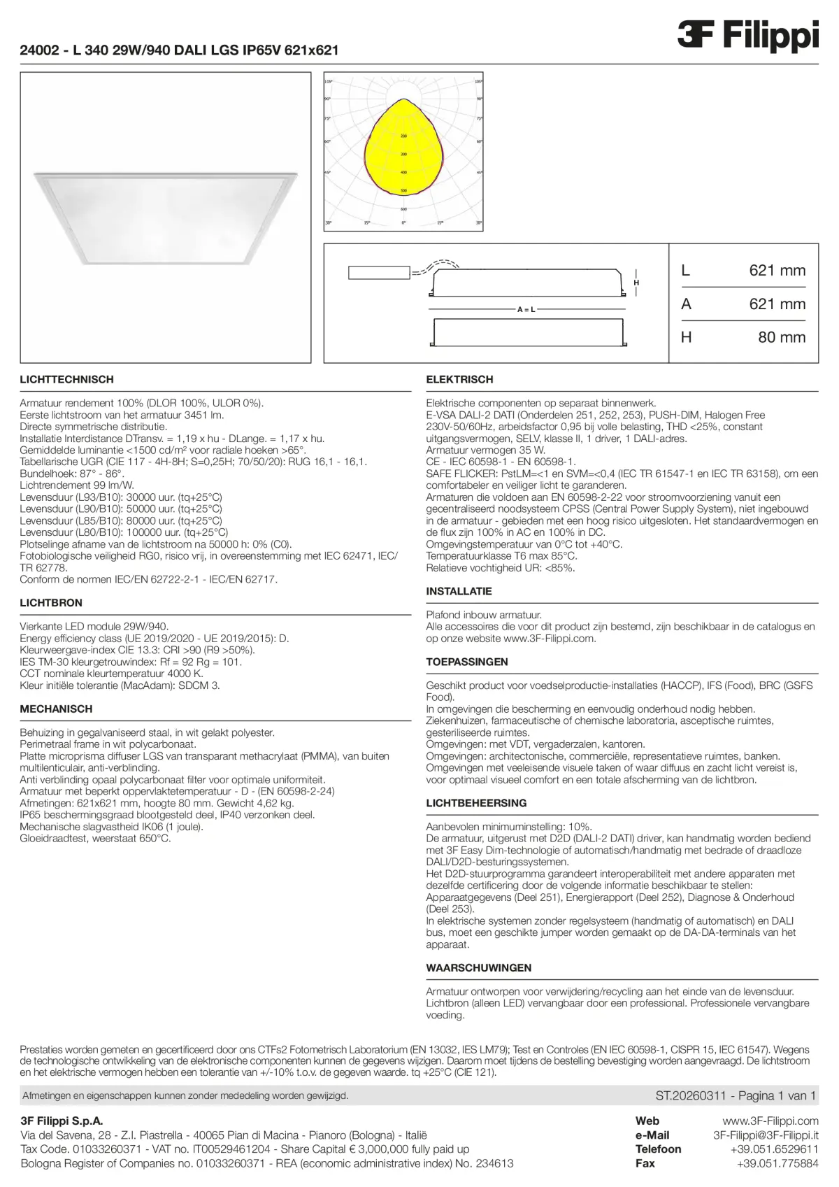 24002 - L 340 29W-940 DALI LGS IP65V 621x621 - Datasheet - nl