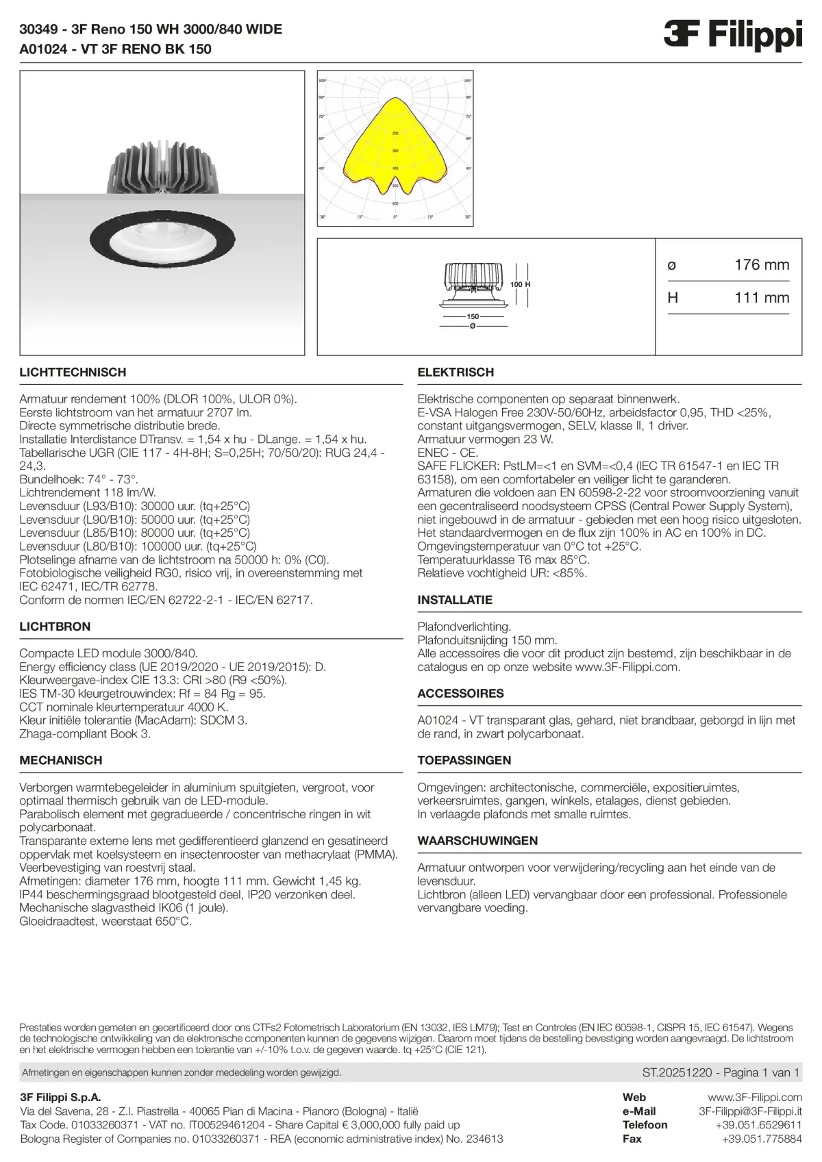 30349+A01024 - 3F Reno 150 WH 3000-840 WIDE + VT BK - Datasheet - nl