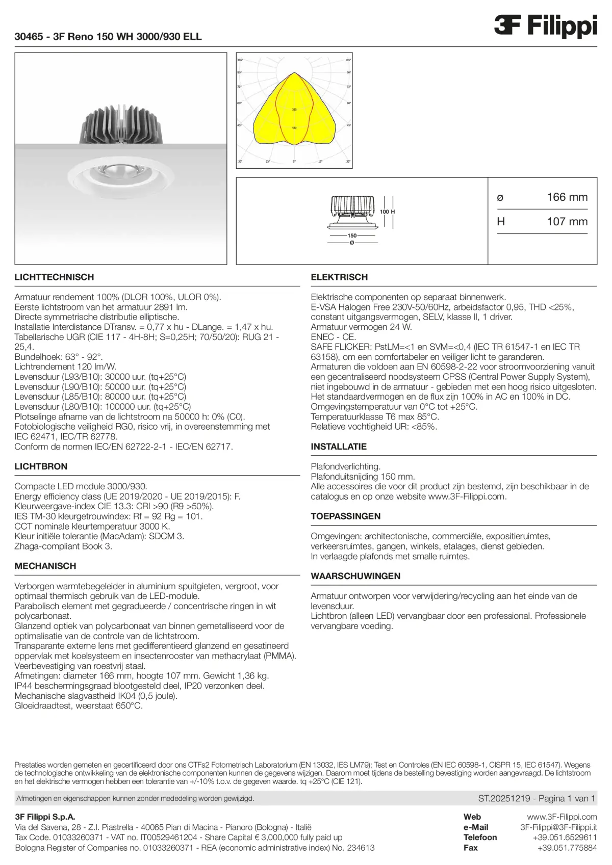 30465 - 3F Reno 150 WH 3000-930 ELL - Datasheet - nl