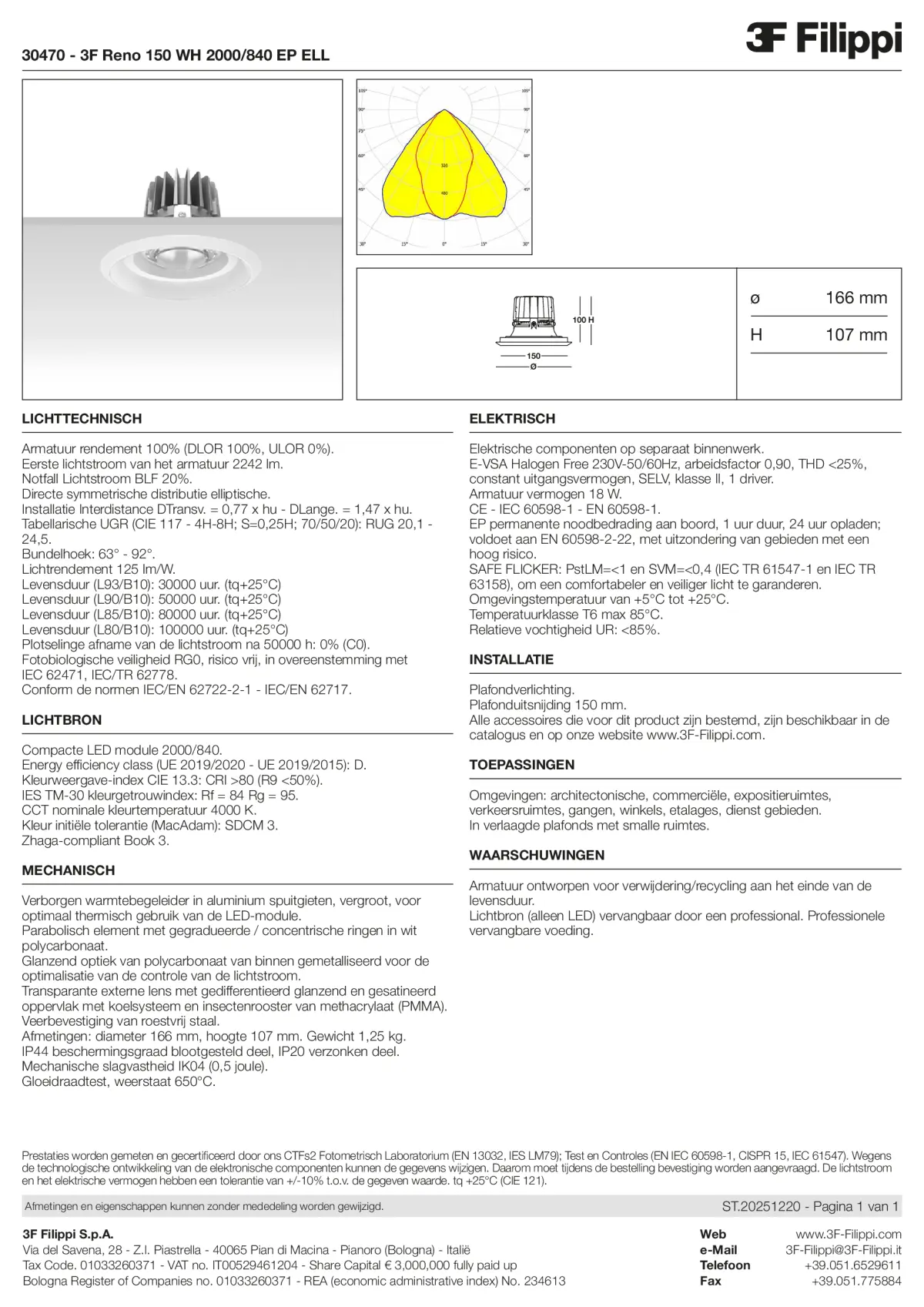 30470 - 3F Reno 150 WH 2000-840 EP ELL - Datasheet - nl