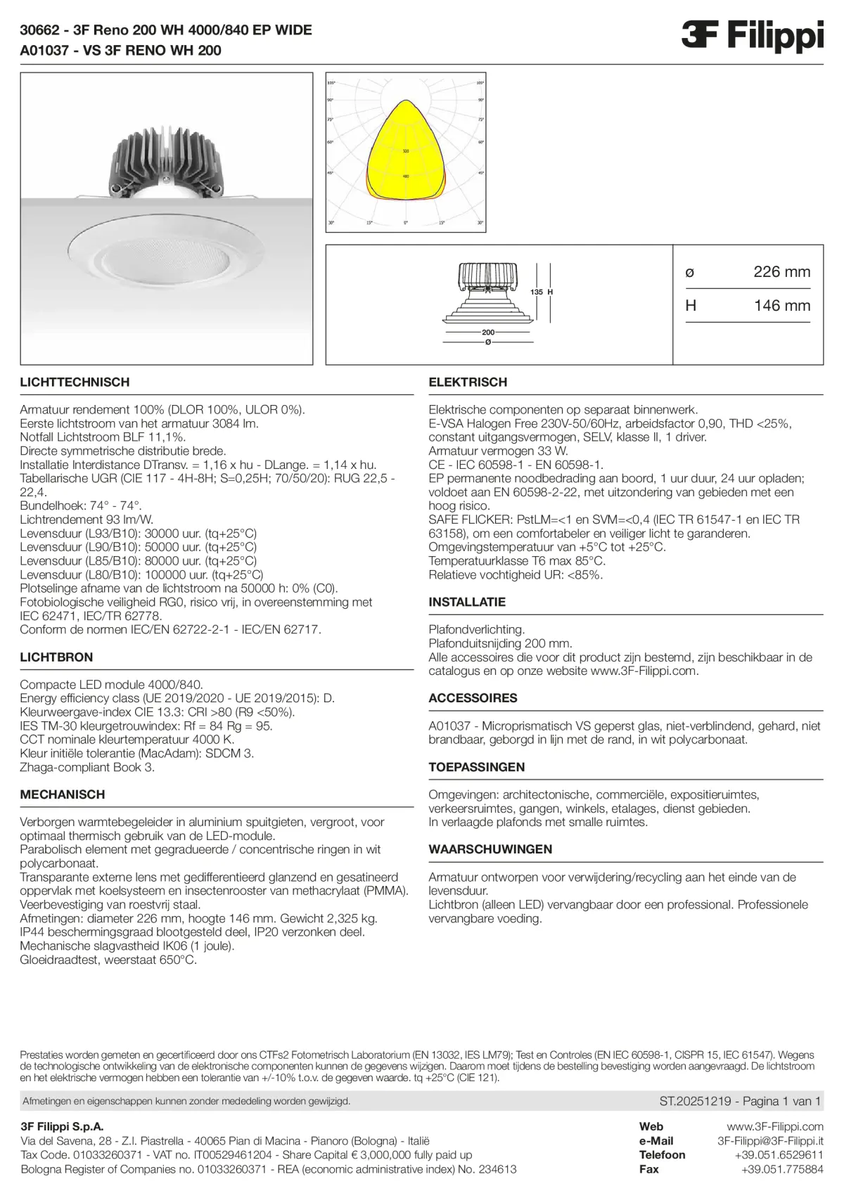 30662+A01037 - 3F Reno 200 WH 4000-840 EP WIDE + VS WH - Datasheet - nl