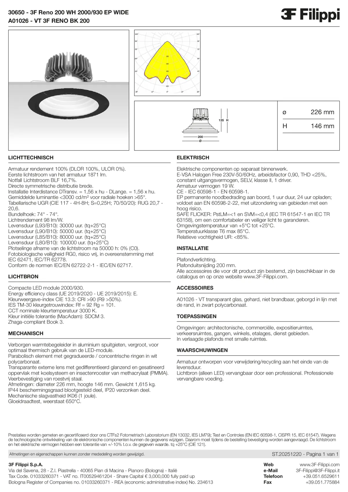 30650+A01026 - 3F Reno 200 WH 2000-930 EP WIDE + VT BK - Datasheet - nl