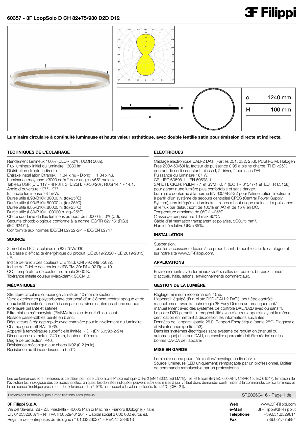 60357 - 3F LoopSolo D CH 82+75-930 D2D D12 - Datasheet - fr
