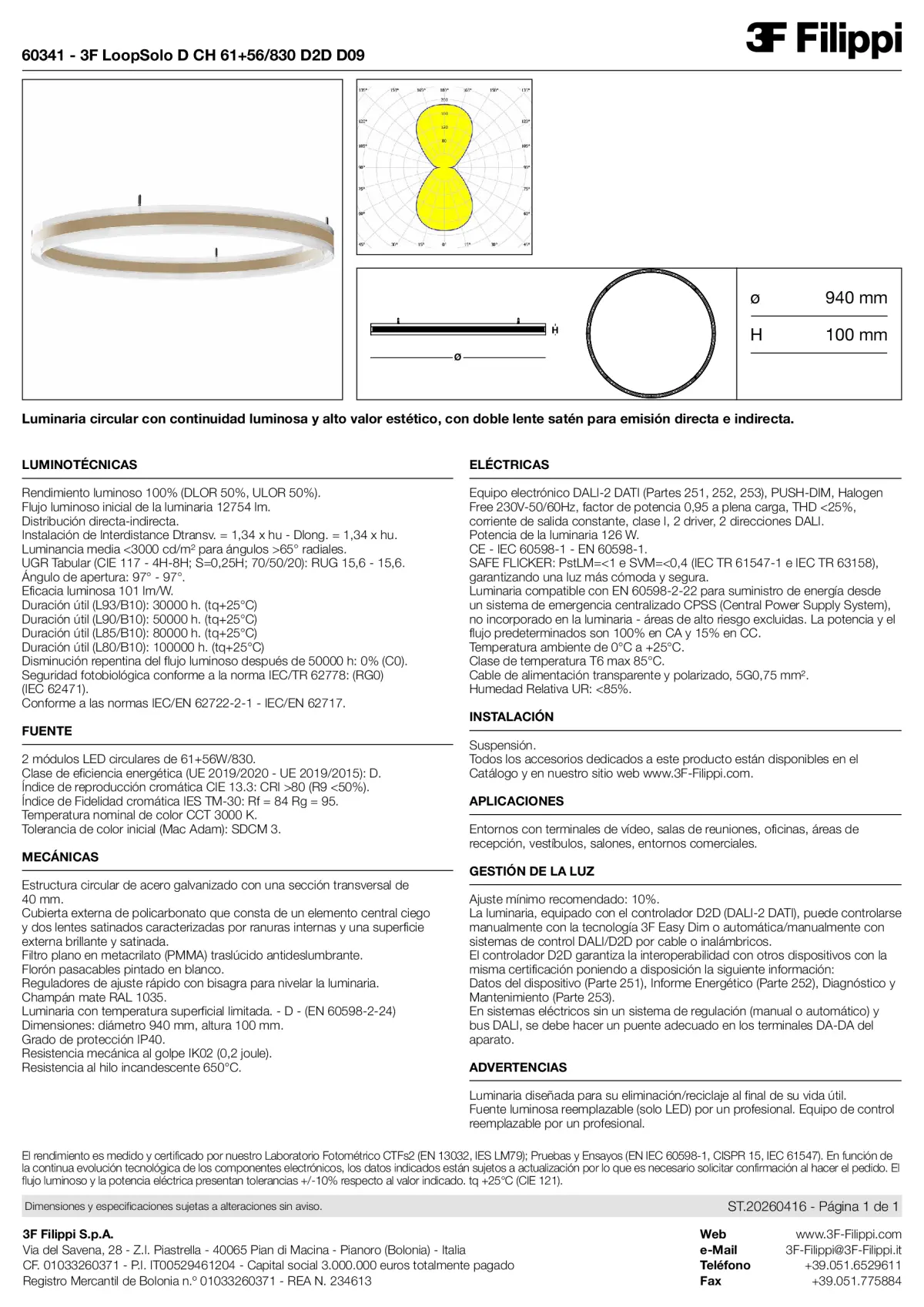 60341 - 3F LoopSolo D CH 61+56-830 D2D D09 - Datasheet - es