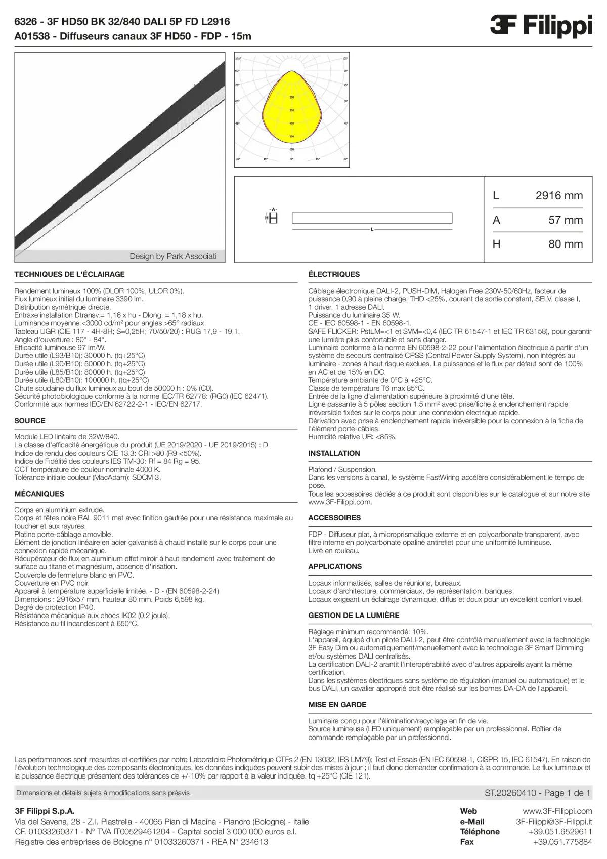 6326+A01538 - 3F HD50 BK 32-840 DALI 5P FD L2916 + FDP - Datasheet - fr