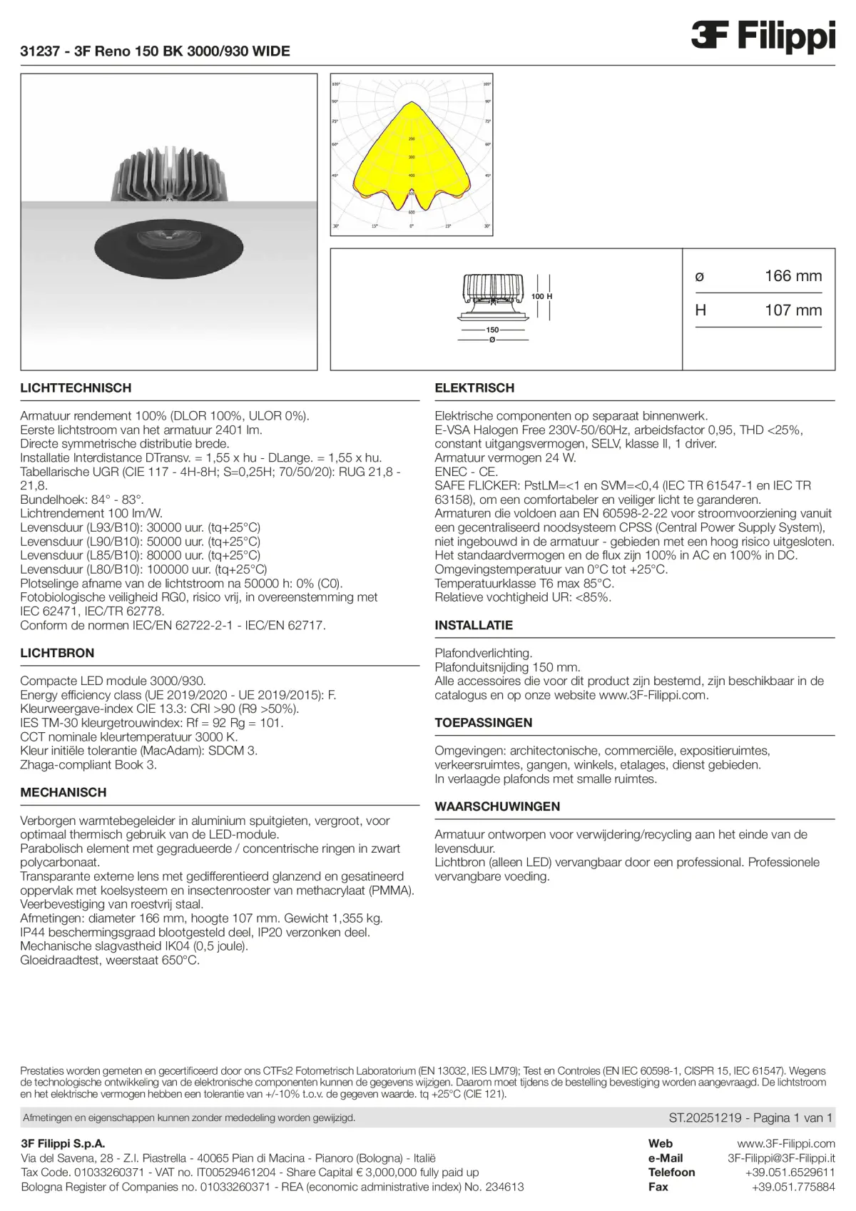 31237 - 3F Reno 150 BK 3000-930 WIDE - Datasheet - nl