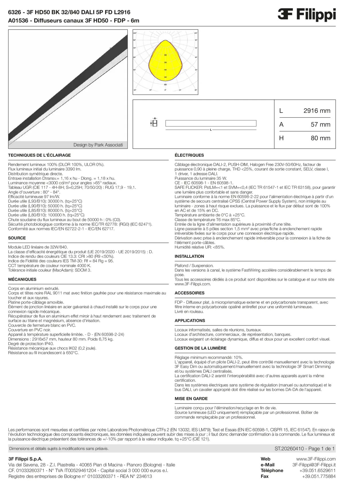 6326+A01536 - 3F HD50 BK 32-840 DALI 5P FD L2916 + FDP - Datasheet - fr