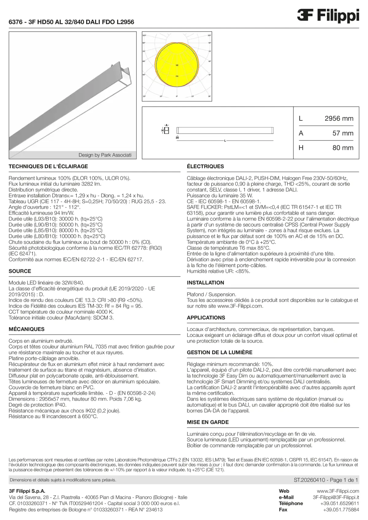 6376 - 3F HD50 AL 32-840 DALI FDO L2956 - Datasheet - fr