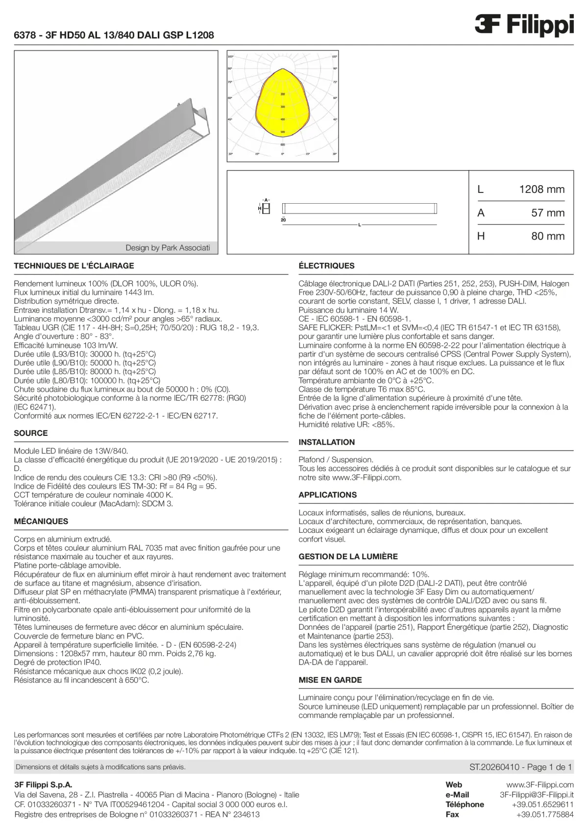 6378 - 3F HD50 AL 13-840 DALI GSP L1208 - Datasheet - fr