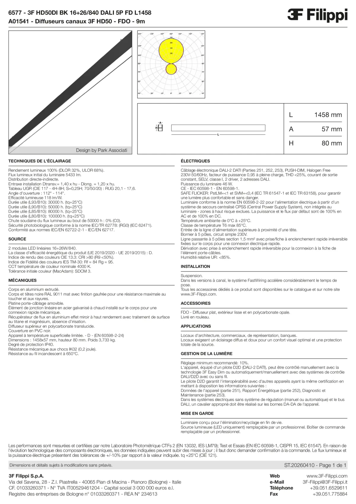 6577+A01541 - 3F HD50DI BK 16+26-840 DALI 5P FD L1458 + FDO - Datasheet - fr