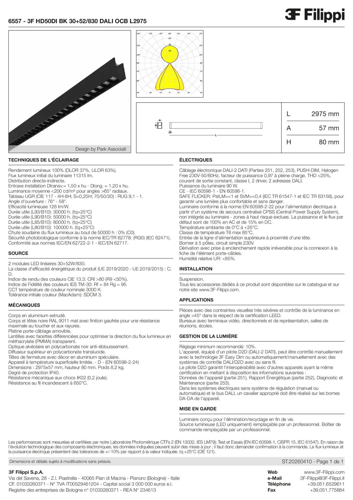 6557 - 3F HD50DI BK 30+52-830 DALI OCB L2975 - Datasheet - fr