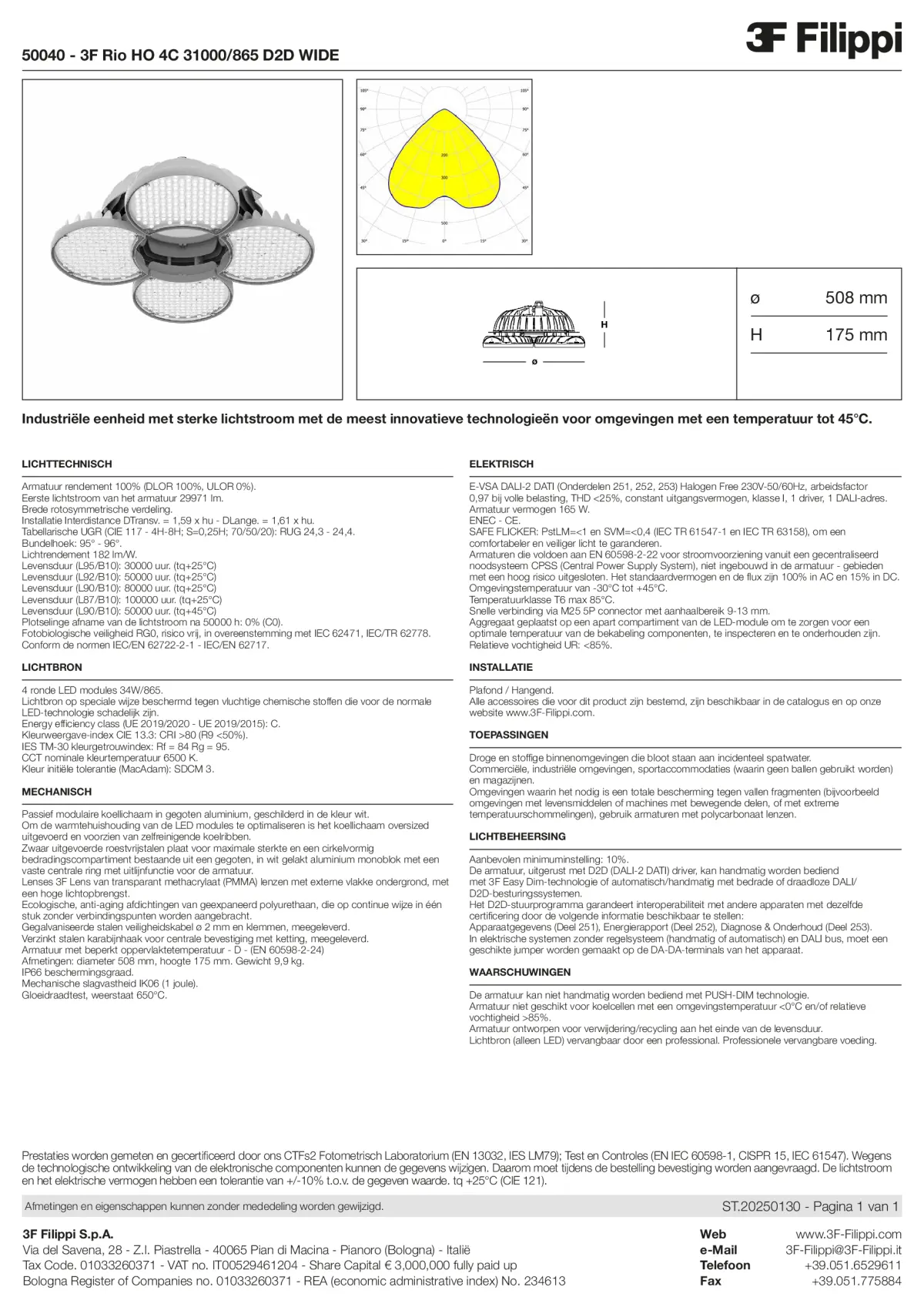 50040 - 3F Rio HO 4C 31000-865 D2D WIDE - Datasheet - nl