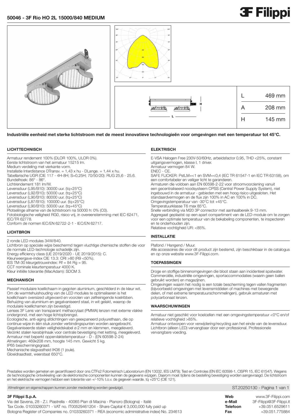 50046 - 3F Rio HO 2L 15000-840 MEDIUM - Datasheet - nl