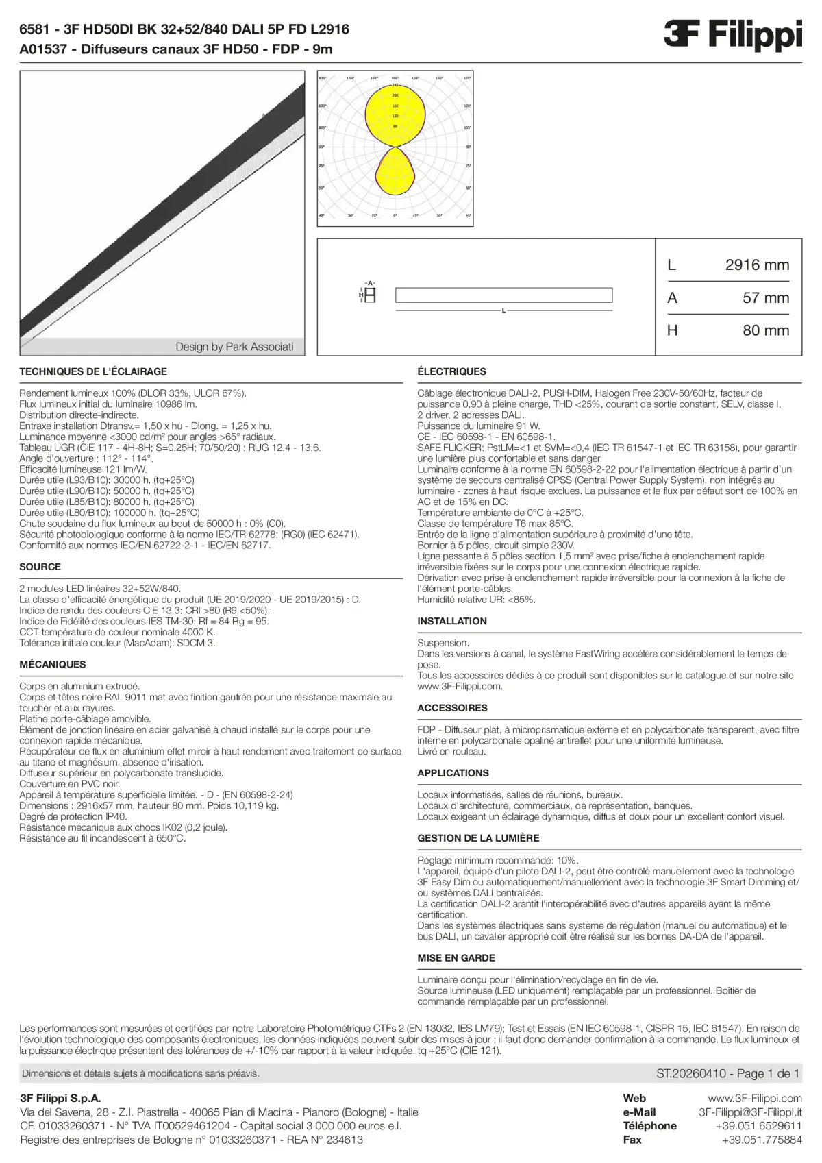 6581+A01537 - 3F HD50DI BK 32+52-840 DALI 5P FD L2916 + FDP - Datasheet - fr