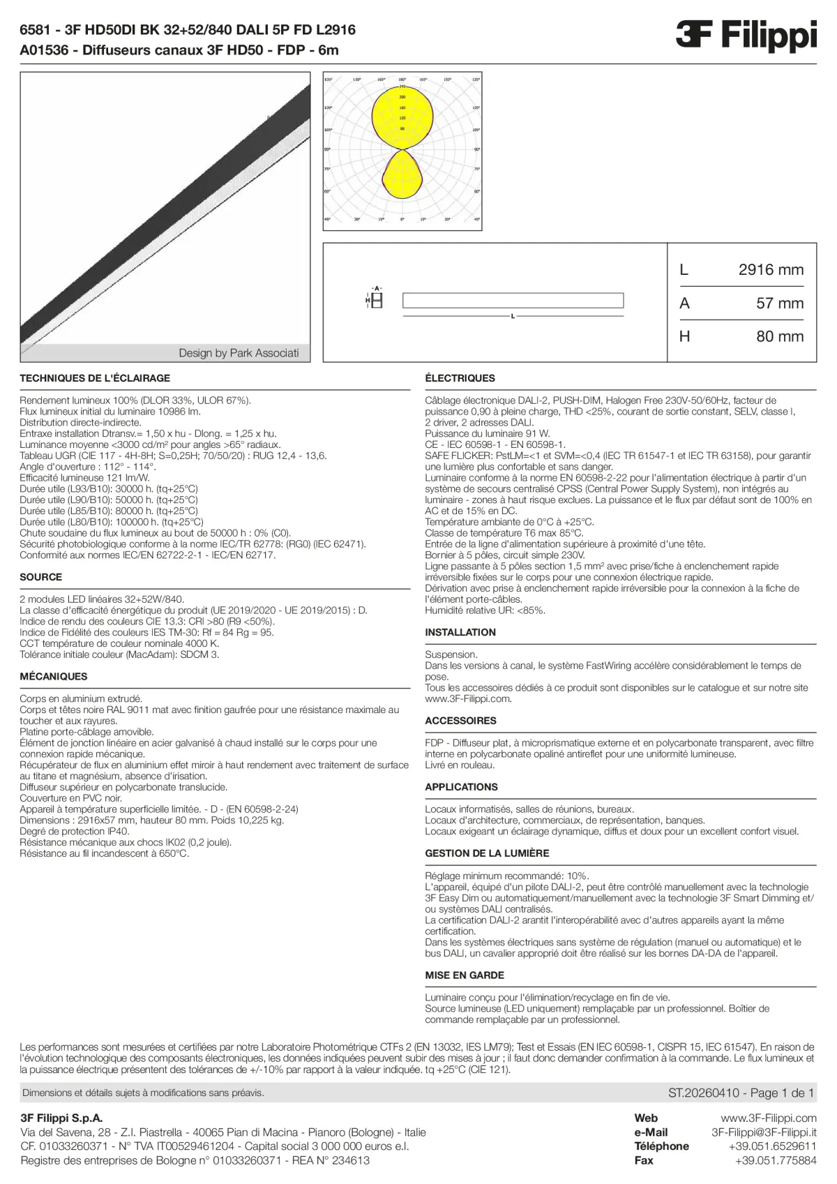 6581+A01536 - 3F HD50DI BK 32+52-840 DALI 5P FD L2916 + FDP - Datasheet - fr