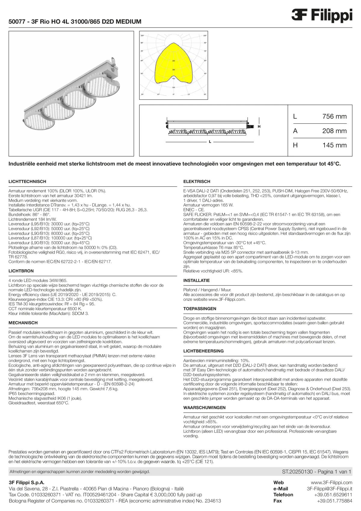 50077 - 3F Rio HO 4L 31000-865 D2D MEDIUM - Datasheet - nl