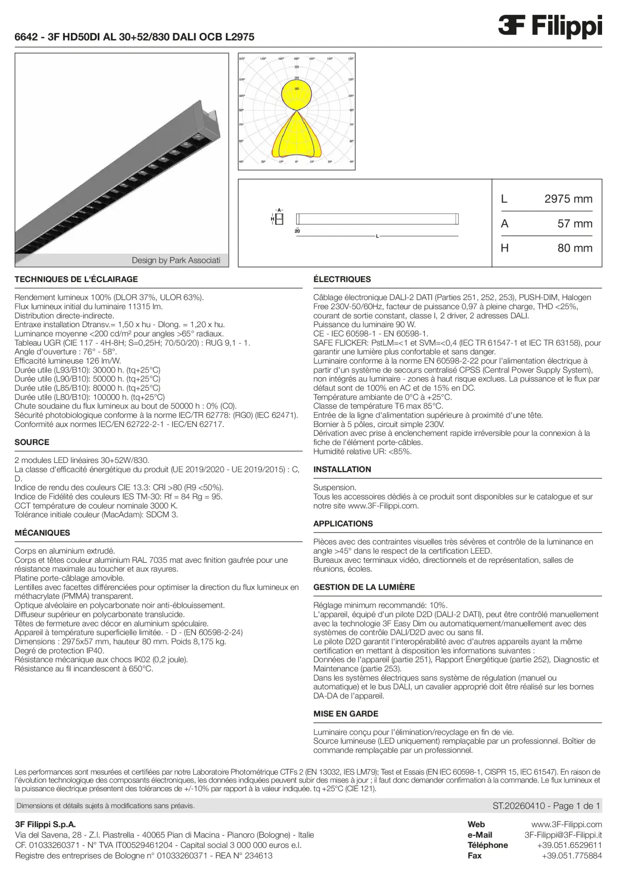 6642 - 3F HD50DI AL 30+52-830 DALI OCB L2975 - Datasheet - fr