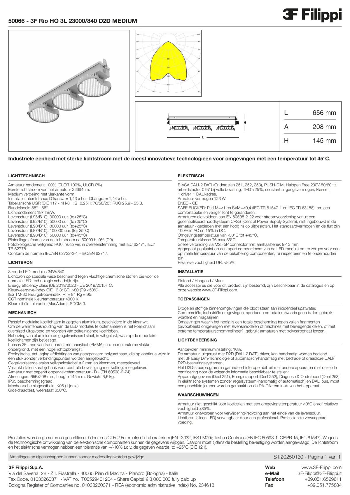 50066 - 3F Rio HO 3L 23000-840 D2D MEDIUM - Datasheet - nl