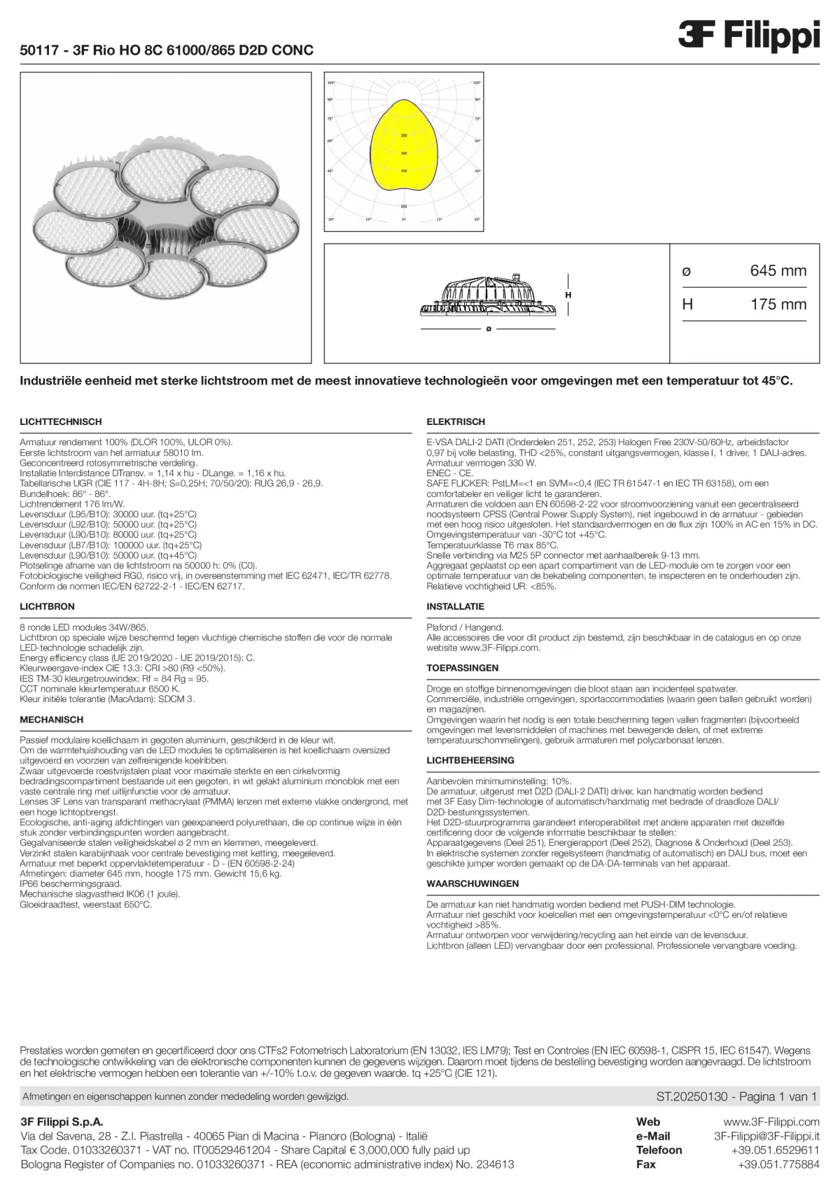50117 - 3F Rio HO 8C 61000-865 D2D CONC - Datasheet - nl