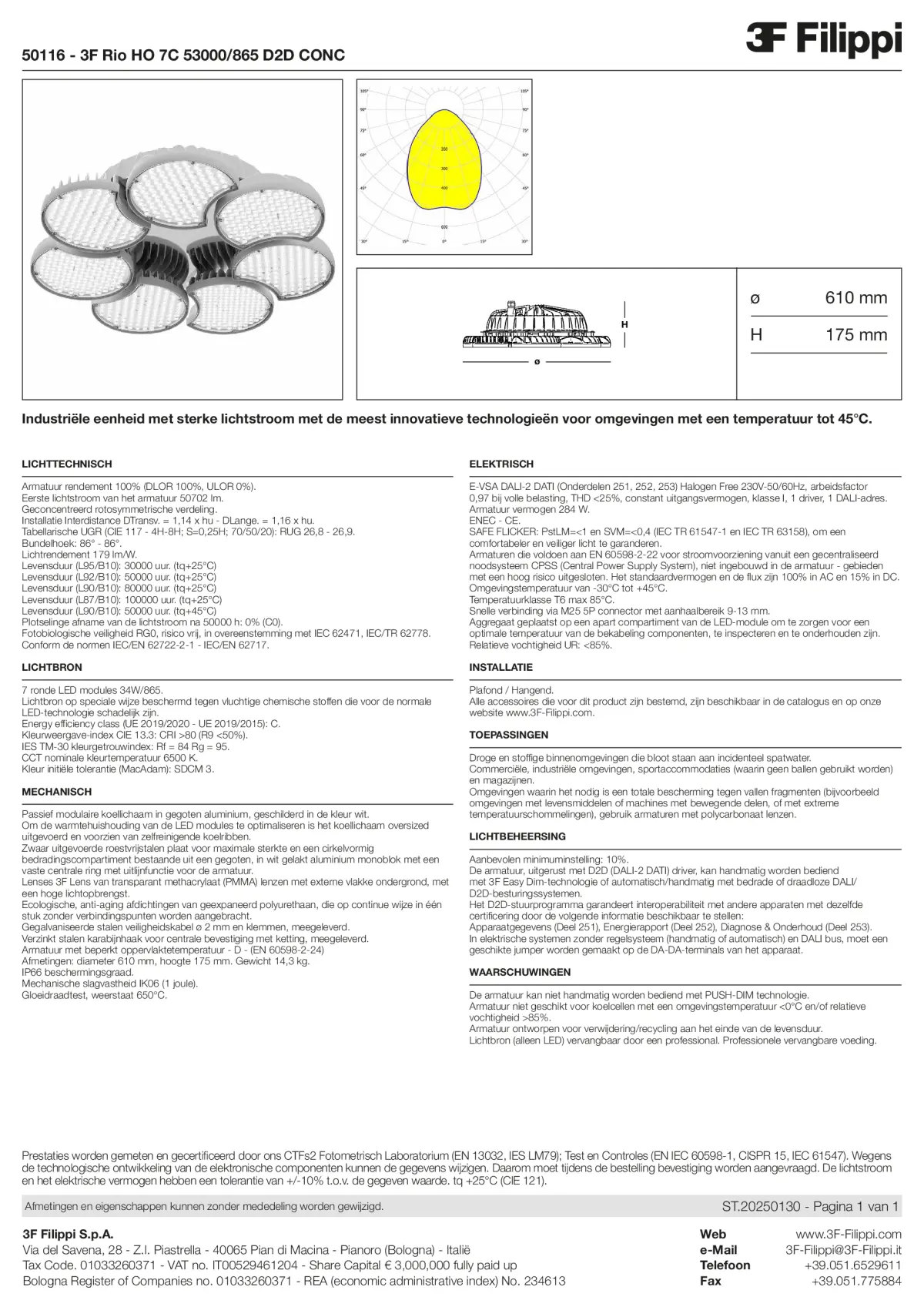 50116 - 3F Rio HO 7C 53000-865 D2D CONC - Datasheet - nl