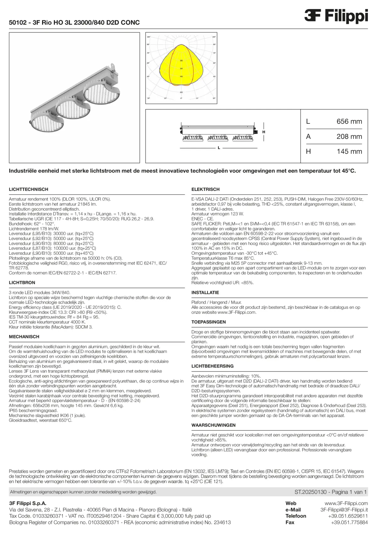 50102 - 3F Rio HO 3L 23000-840 D2D CONC - Datasheet - nl