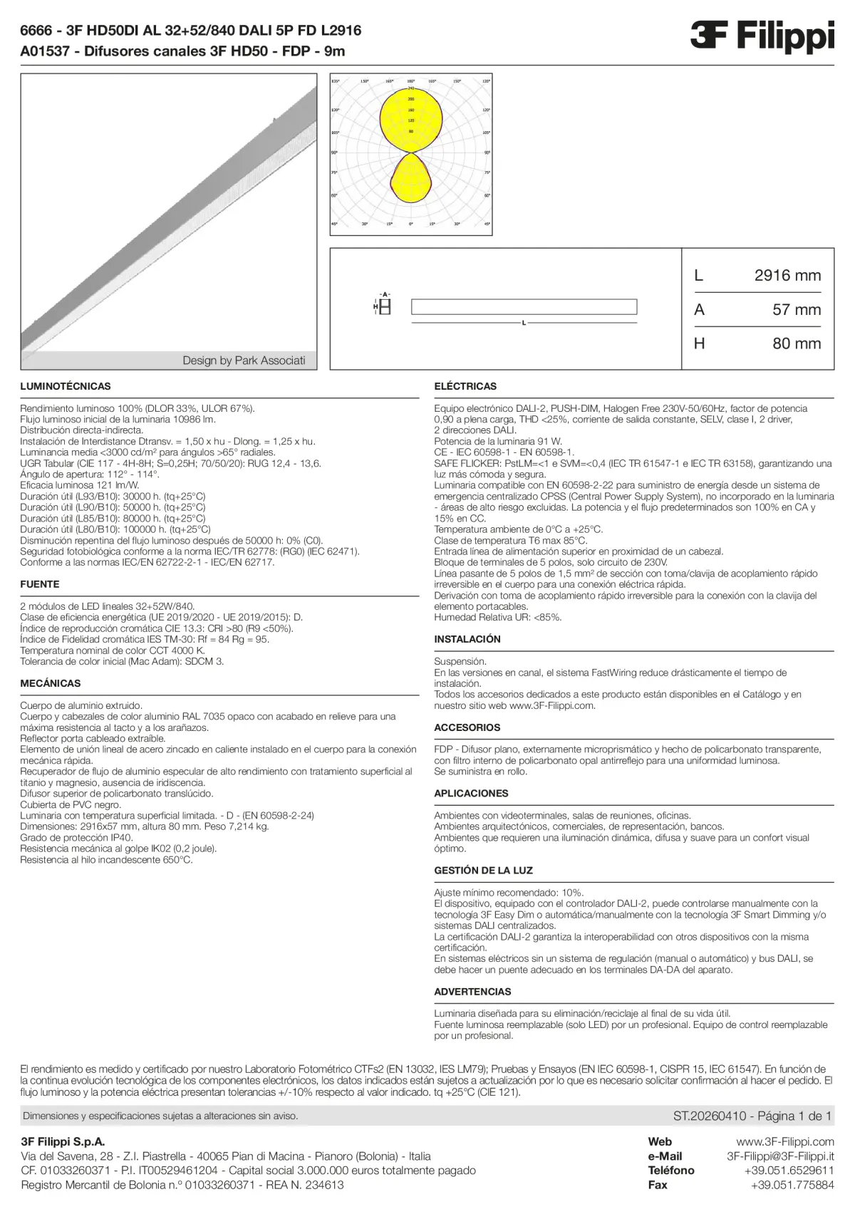 6666+A01537 - 3F HD50DI AL 32+52-840 DALI 5P FD L2916 + FDP - Datasheet - es