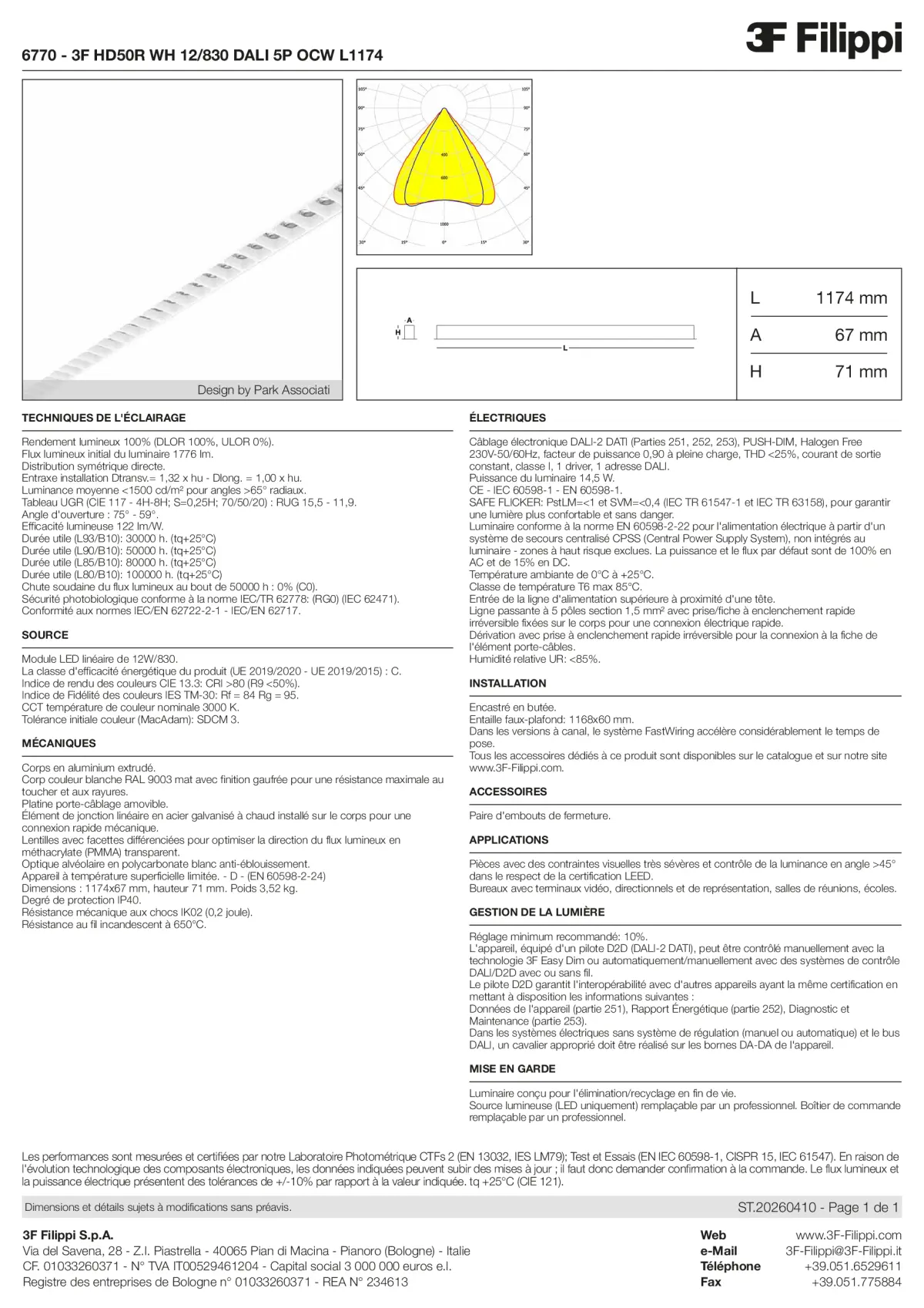 6770 - 3F HD50R WH 12-830 DALI 5P OCW L1174 - Datasheet - fr