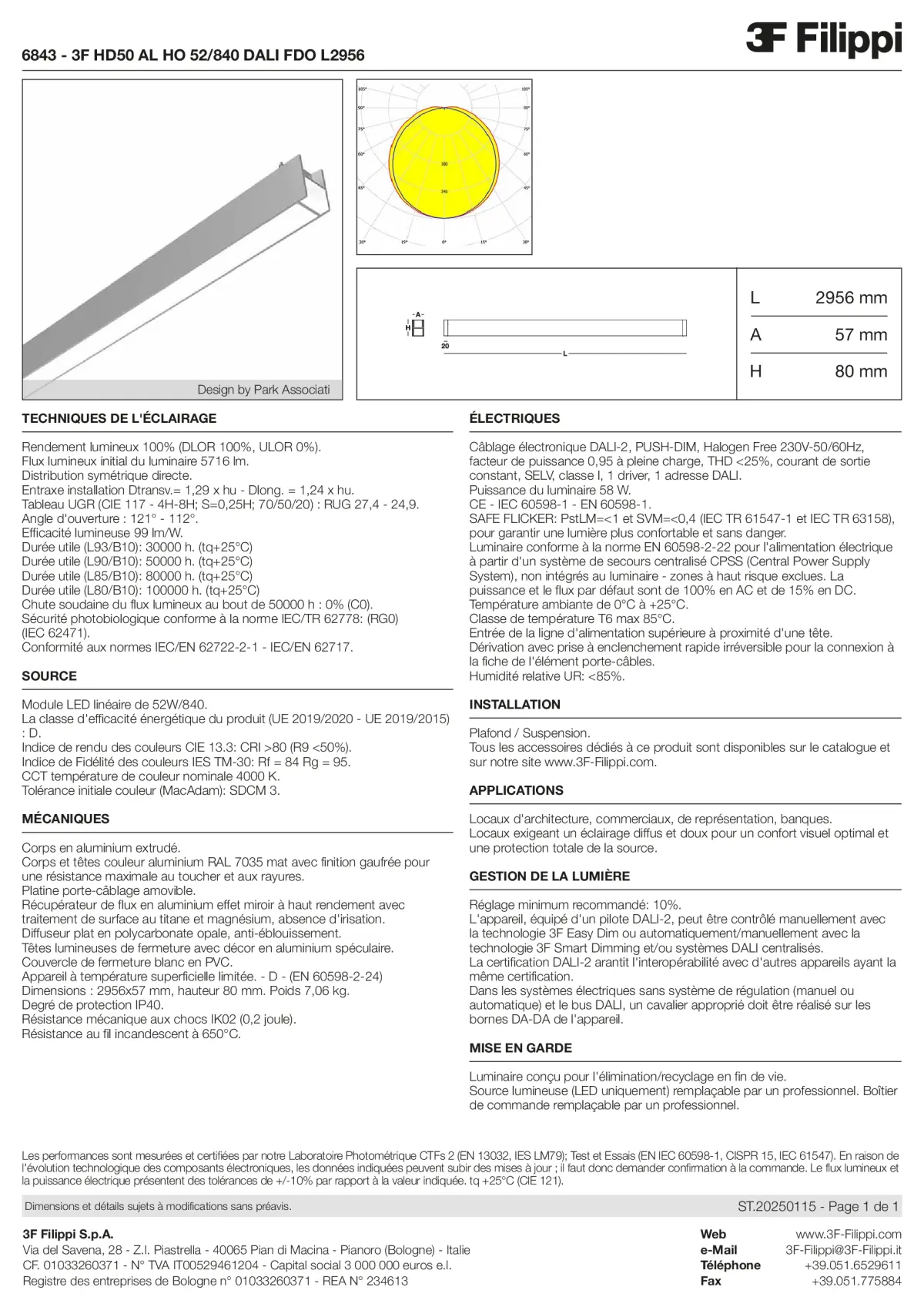 6843 - 3F HD50 AL HO 52-840 DALI FDO L2956 - Datasheet - fr