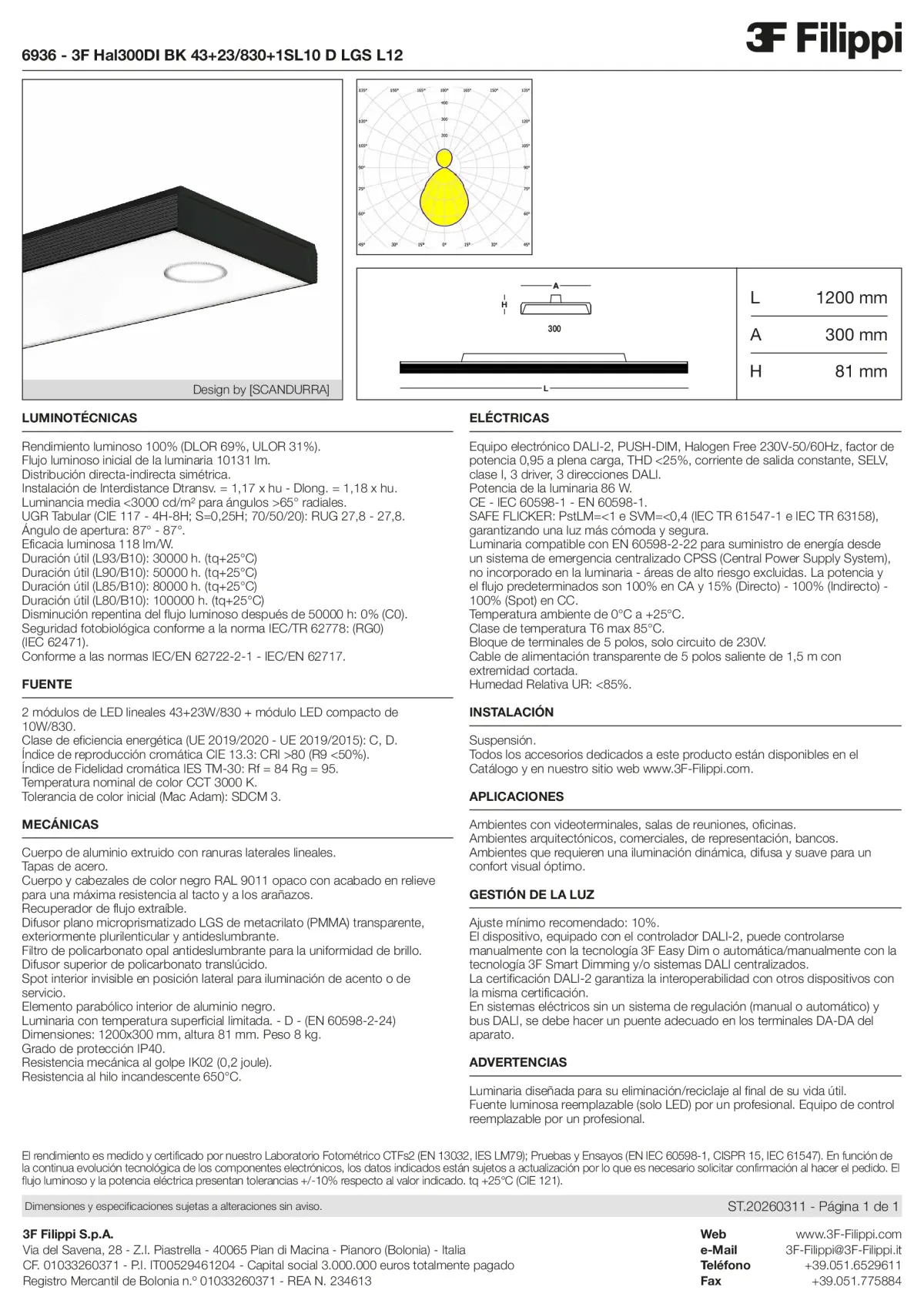 6936 - 3F Hal300DI BK 43+23-830+1SL10 D LGS L12 - Datasheet - es