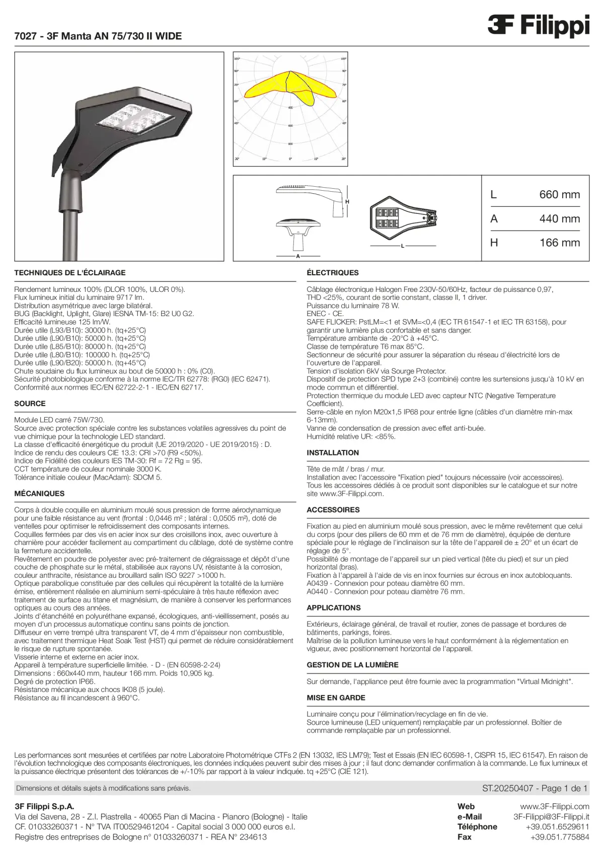 7027 - 3F Manta AN 75-730 II WIDE - Datasheet - fr