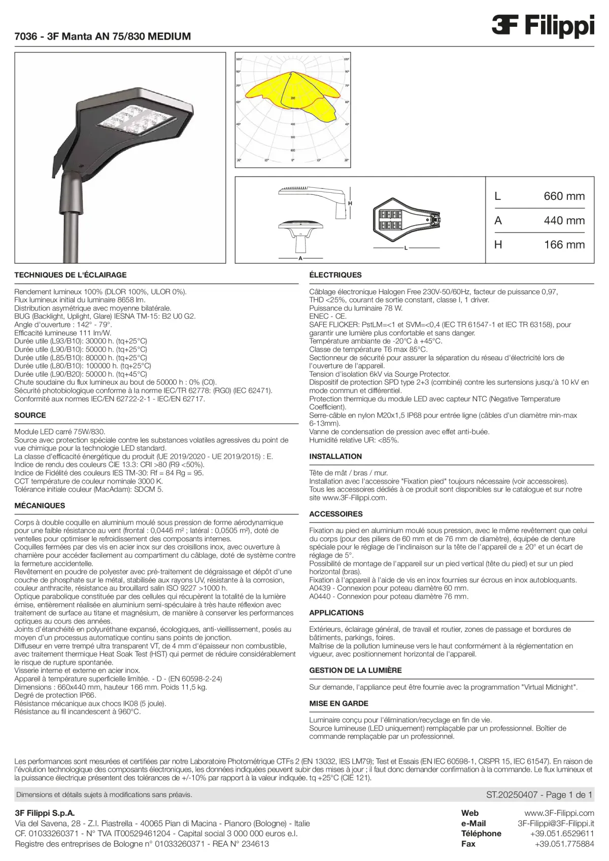 7036 - 3F Manta AN 75-830 MEDIUM - Datasheet - fr