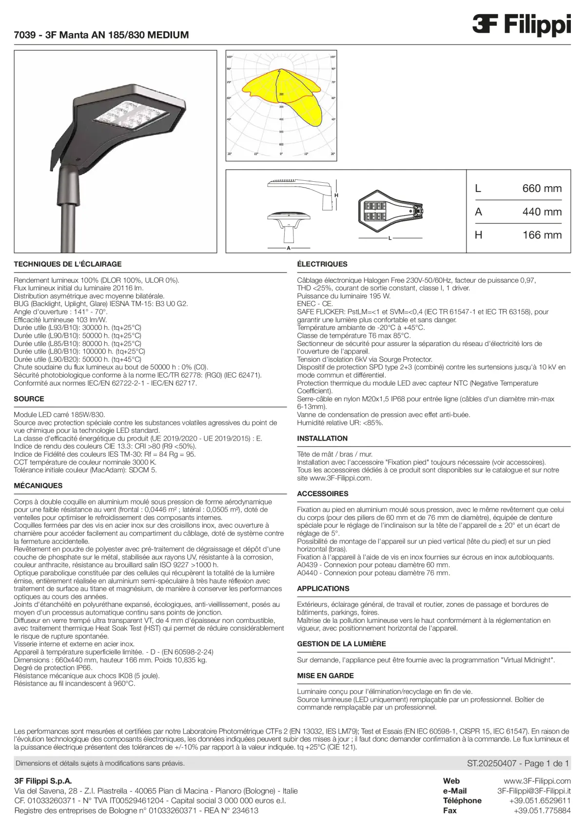 7039 - 3F Manta AN 185-830 MEDIUM - Datasheet - fr