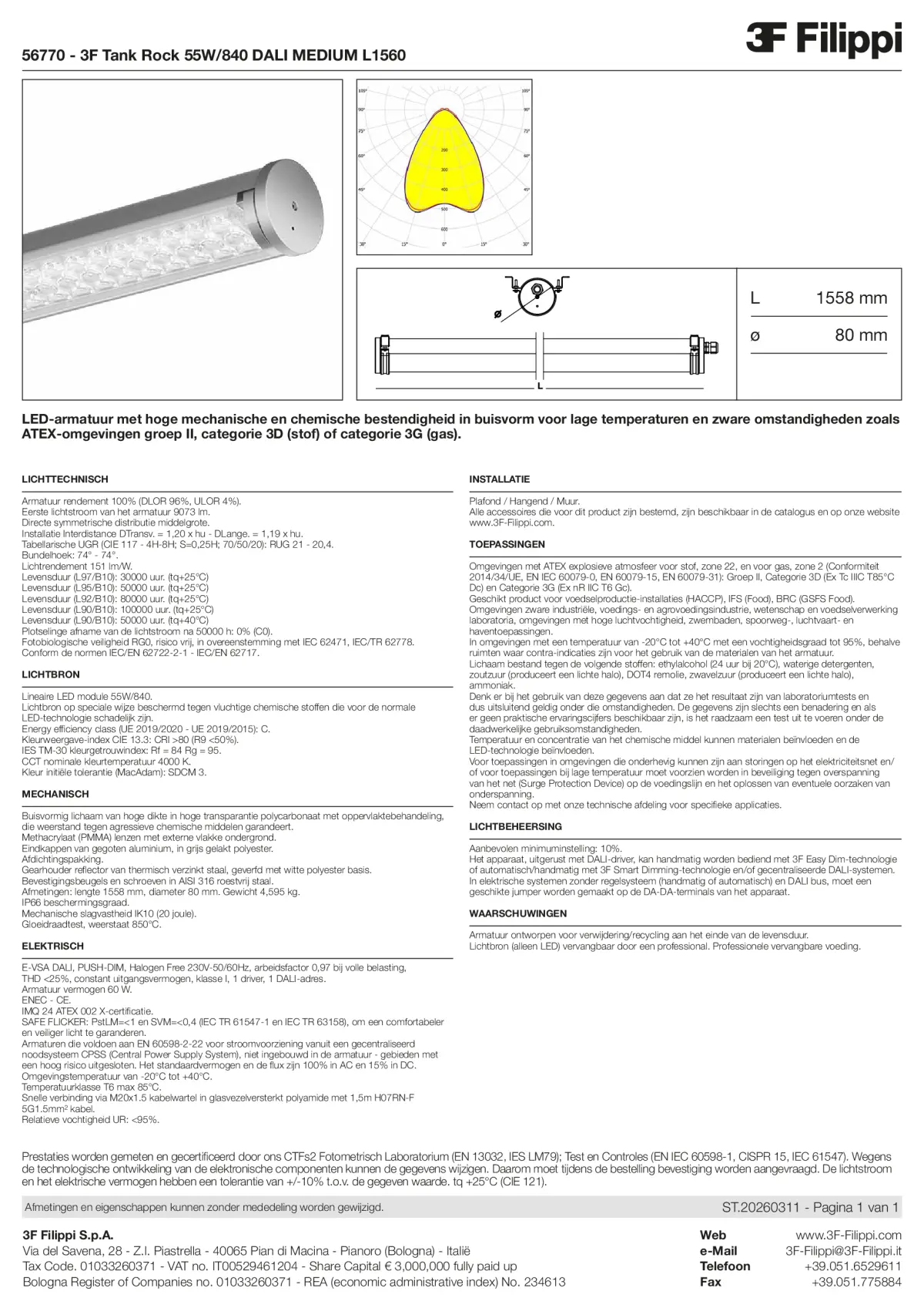 56770 - 3F Tank Rock 55W-840 DALI MEDIUM L1560 - Datasheet - nl
