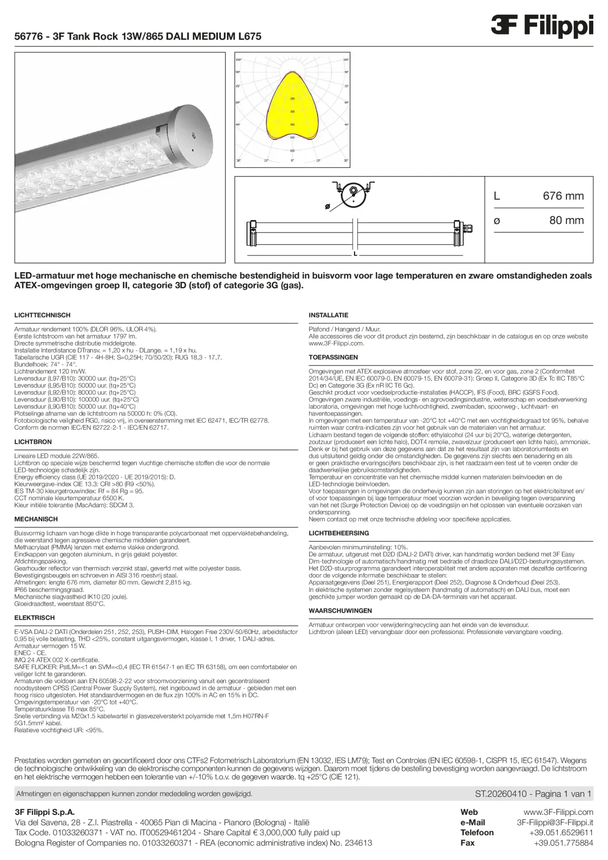 56776 - 3F Tank Rock 13W-865 DALI MEDIUM L675 - Datasheet - nl