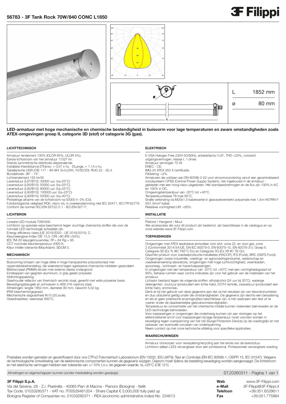 56783 - 3F Tank Rock 70W-840 CONC L1850 - Datasheet - nl