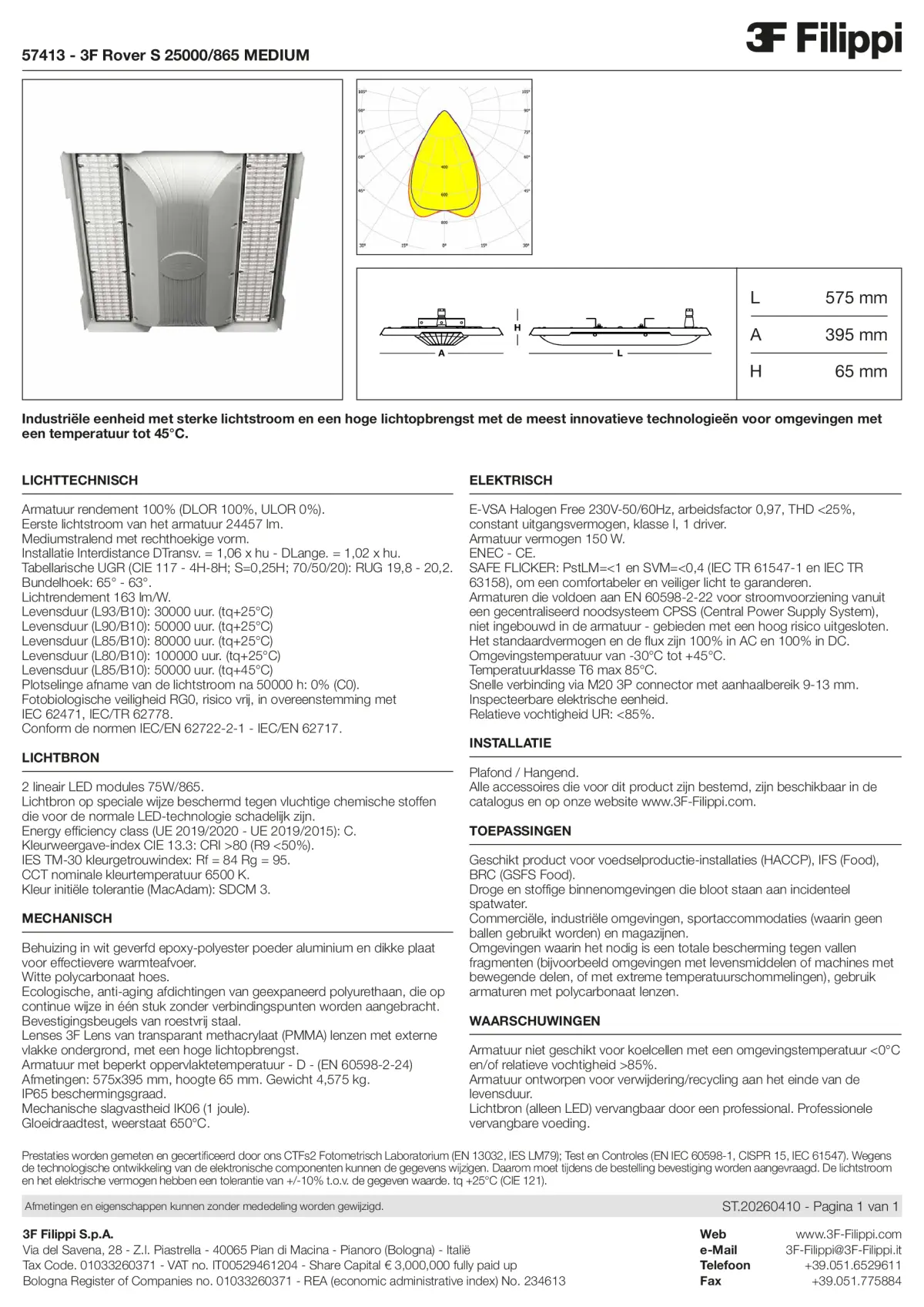 57413 - 3F Rover S 25000-865 MEDIUM - Datasheet - nl