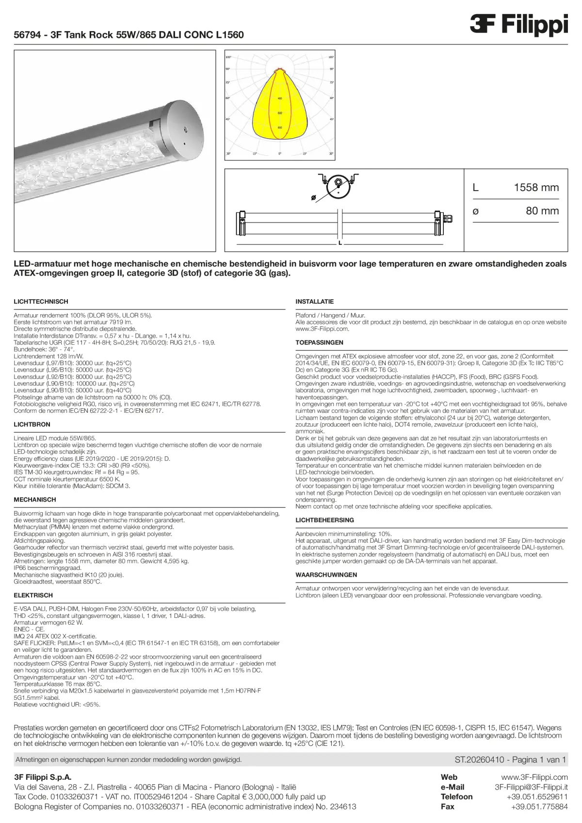 56794 - 3F Tank Rock 55W-865 DALI CONC L1560 - Datasheet - nl