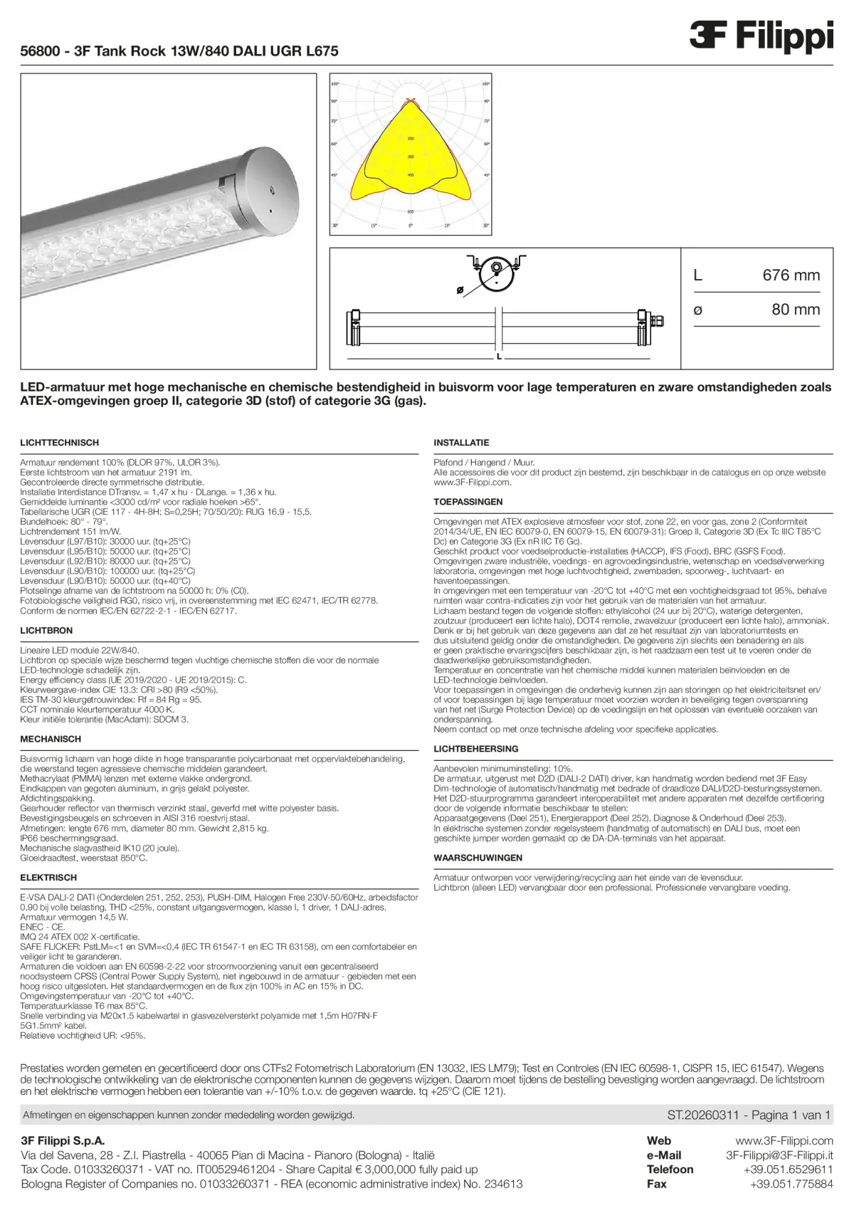 56800 - 3F Tank Rock 13W-840 DALI UGR L675 - Datasheet - nl