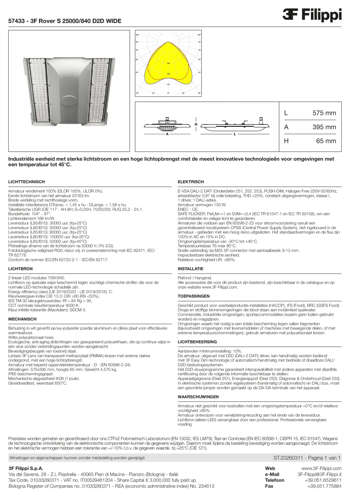 57433 - 3F Rover S 25000-840 D2D WIDE - Datasheet - nl