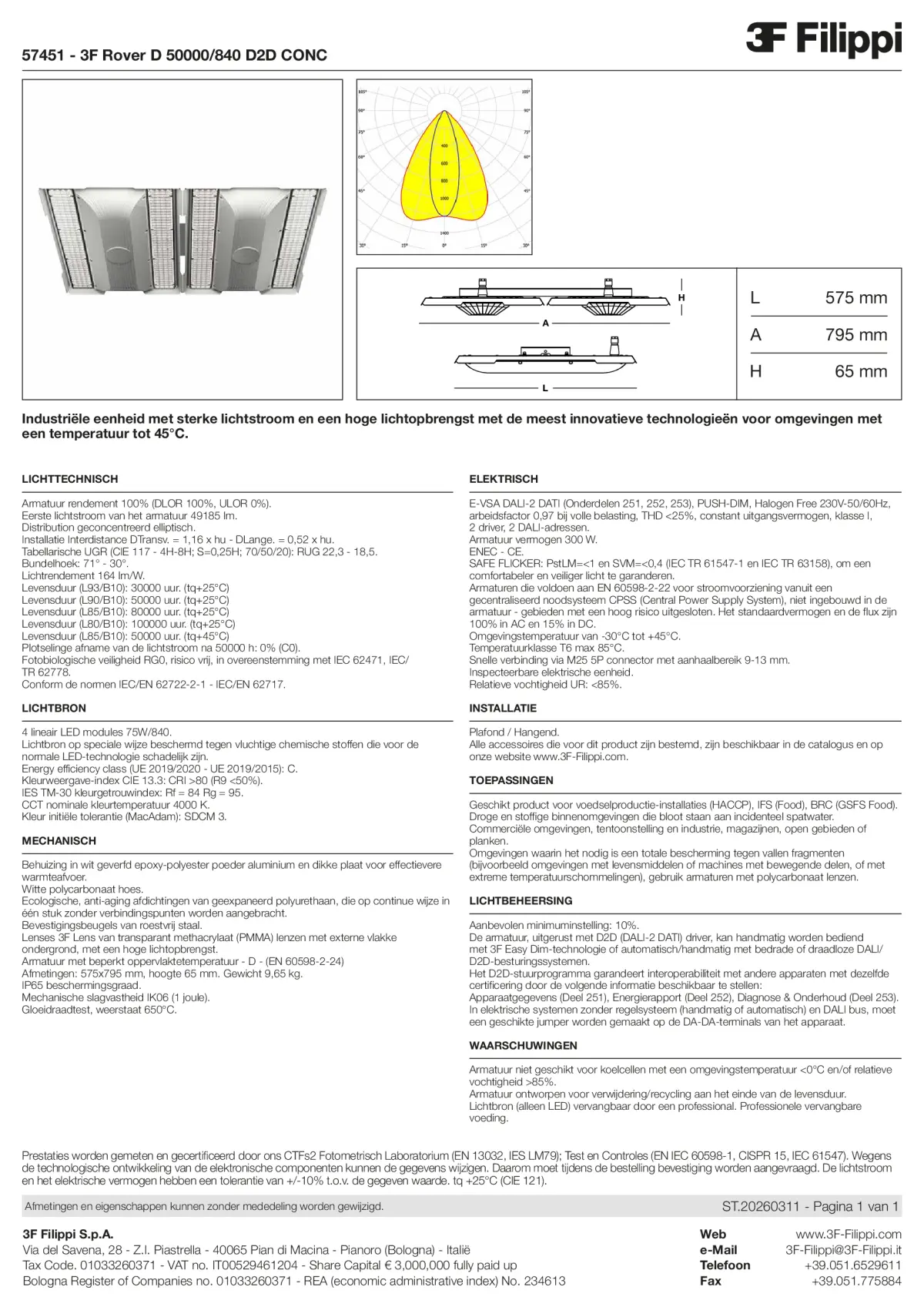 57451 - 3F Rover D 50000-840 D2D CONC - Datasheet - nl